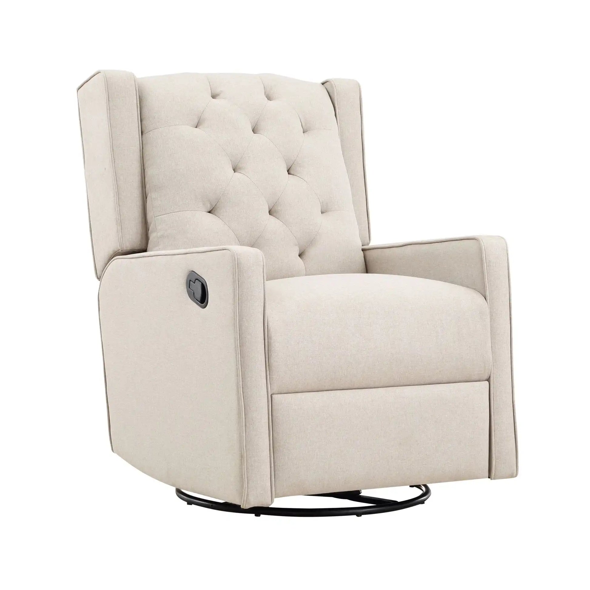 Milah - Gliding Swivel Recliner Tufted - Best Buy Furniture