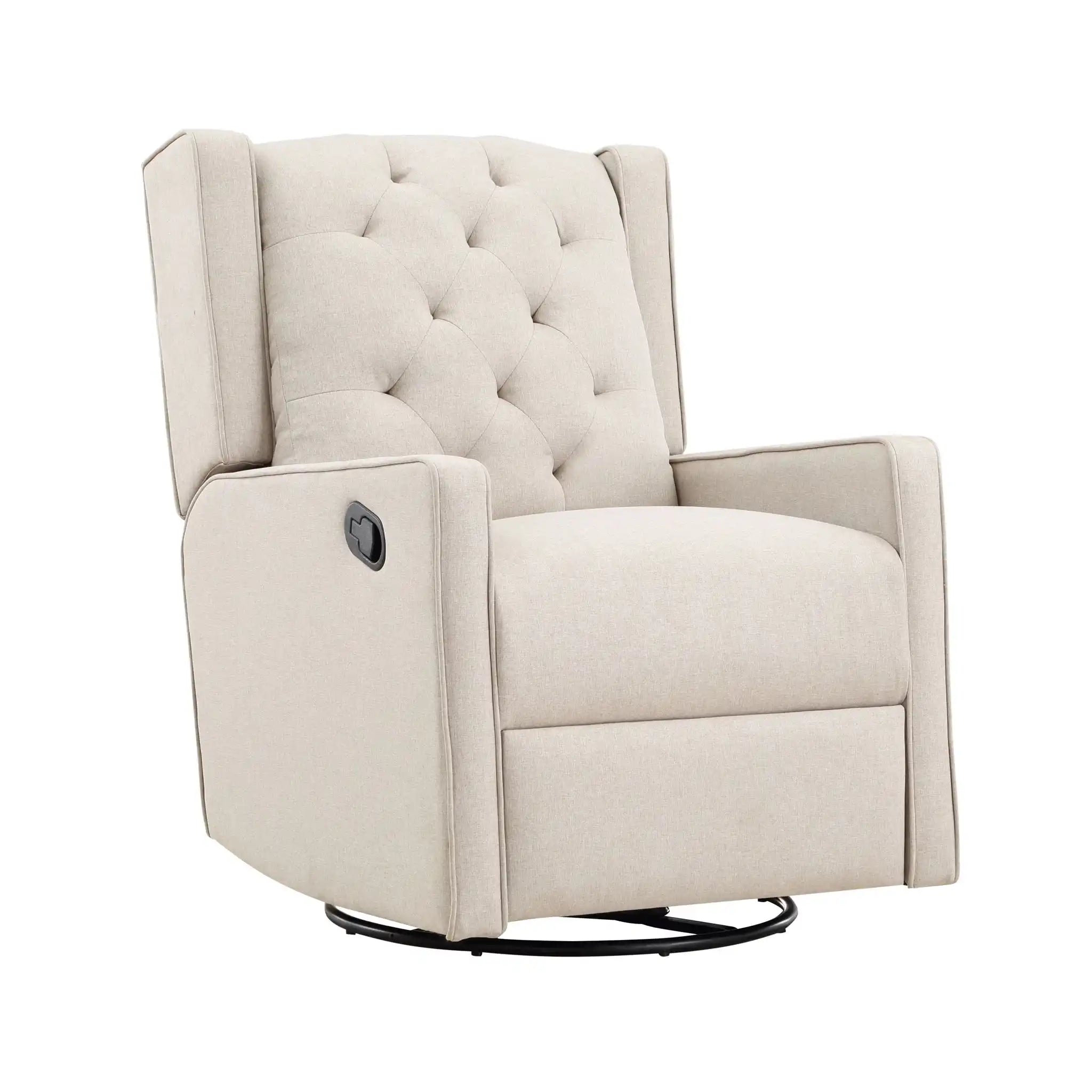 Milah - Gliding Swivel Recliner Tufted - Best Buy Furniture