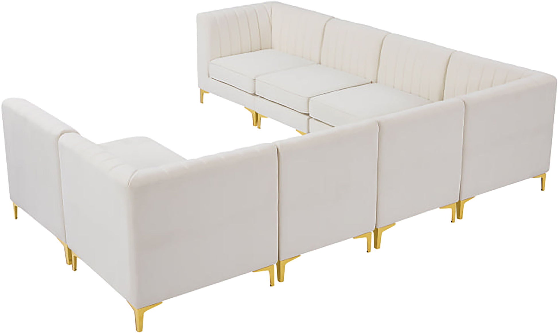Alina - 8 Piece Velvet Modular Sectional - Best Buy Furniture