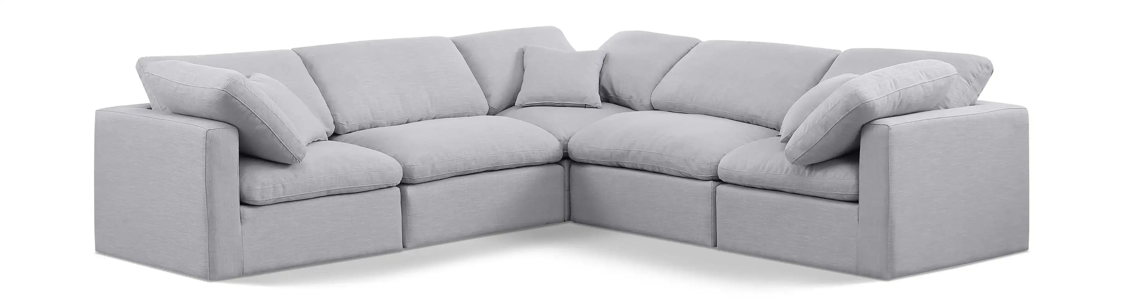 Indulge - Linen 5 Piece Modular Corner Sectional - Best Buy Furniture