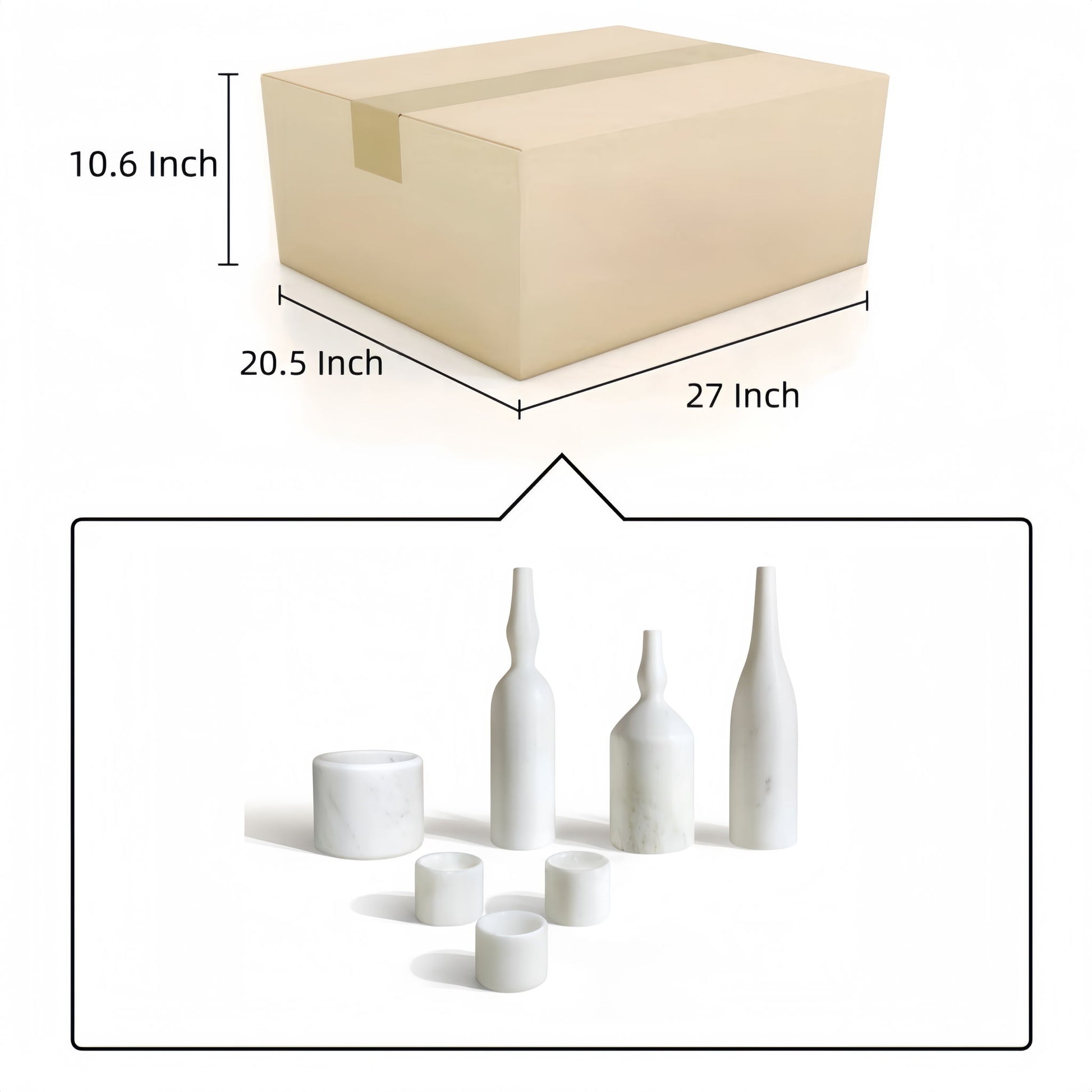 7 Pieces Luxury Natural Marble Living Room Accessories Set - Best Buy Furniture