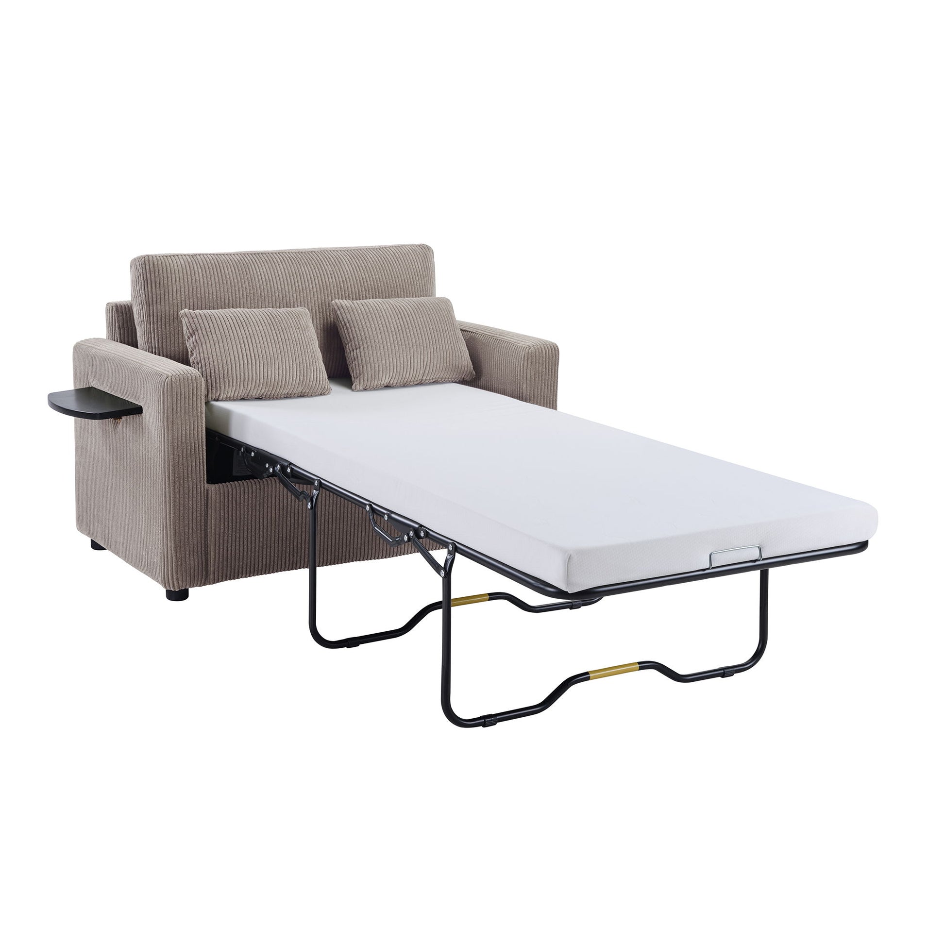 Sleeper Sofa With Foldable Mattress, USB Ports, Side Table & Storage Pocket - Best Buy Furniture