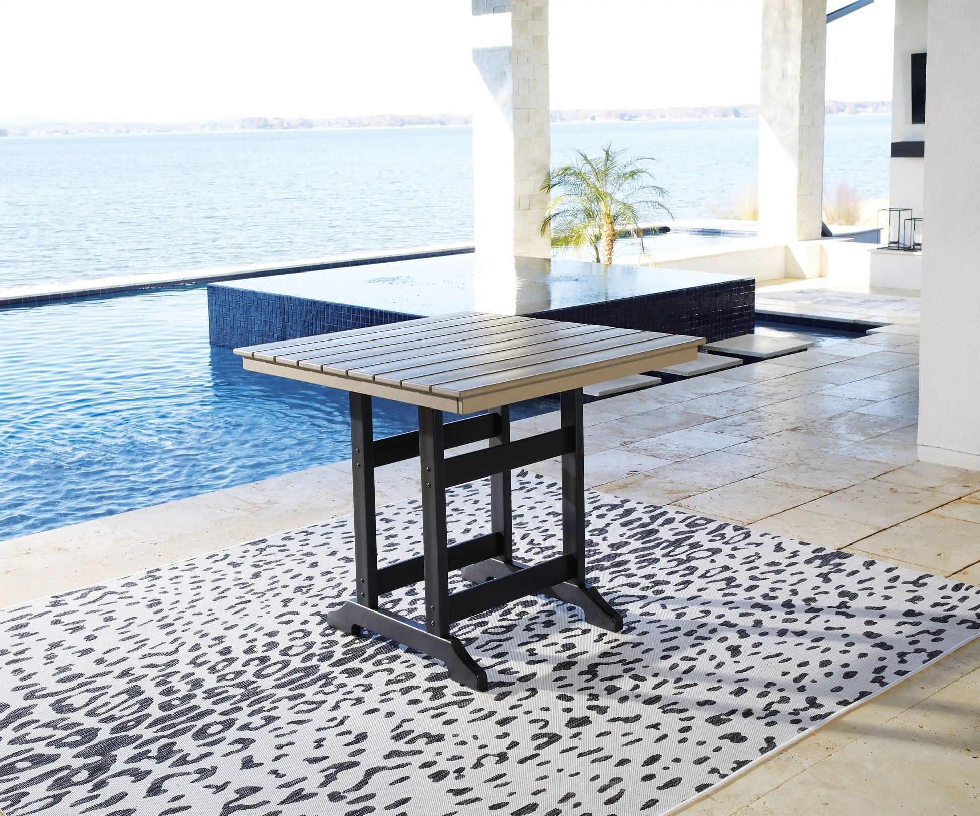 Fairen Trail - 5 Pc. - Counter Dining Set - Black / Driftwood - Best Buy Furniture