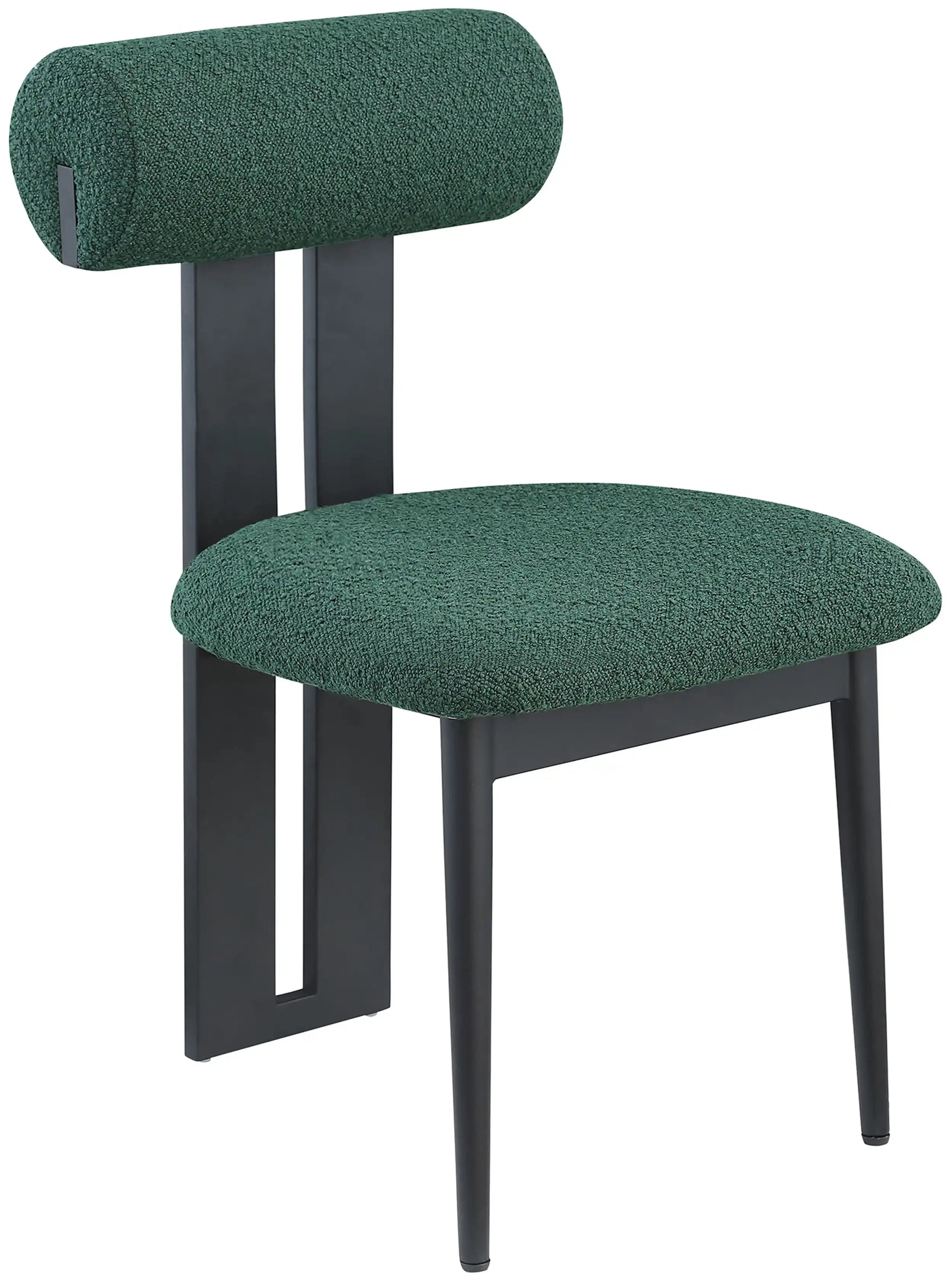 Dario - Boucle Dining Chair With Black Frame (Set of 2) - Best Buy Furniture