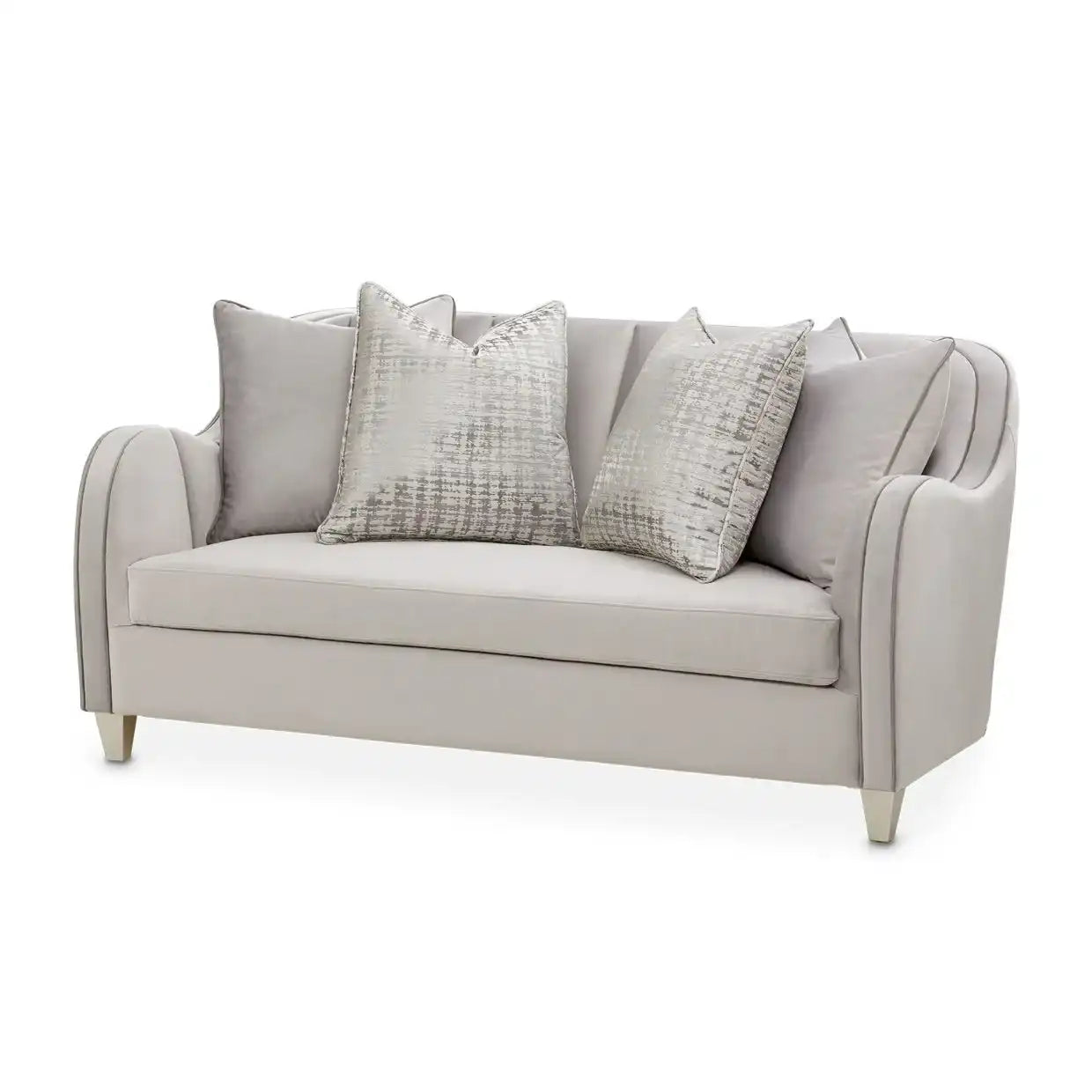 Roxbury Park - Velvet Loveseat - Steel / Slate - Best Buy Furniture