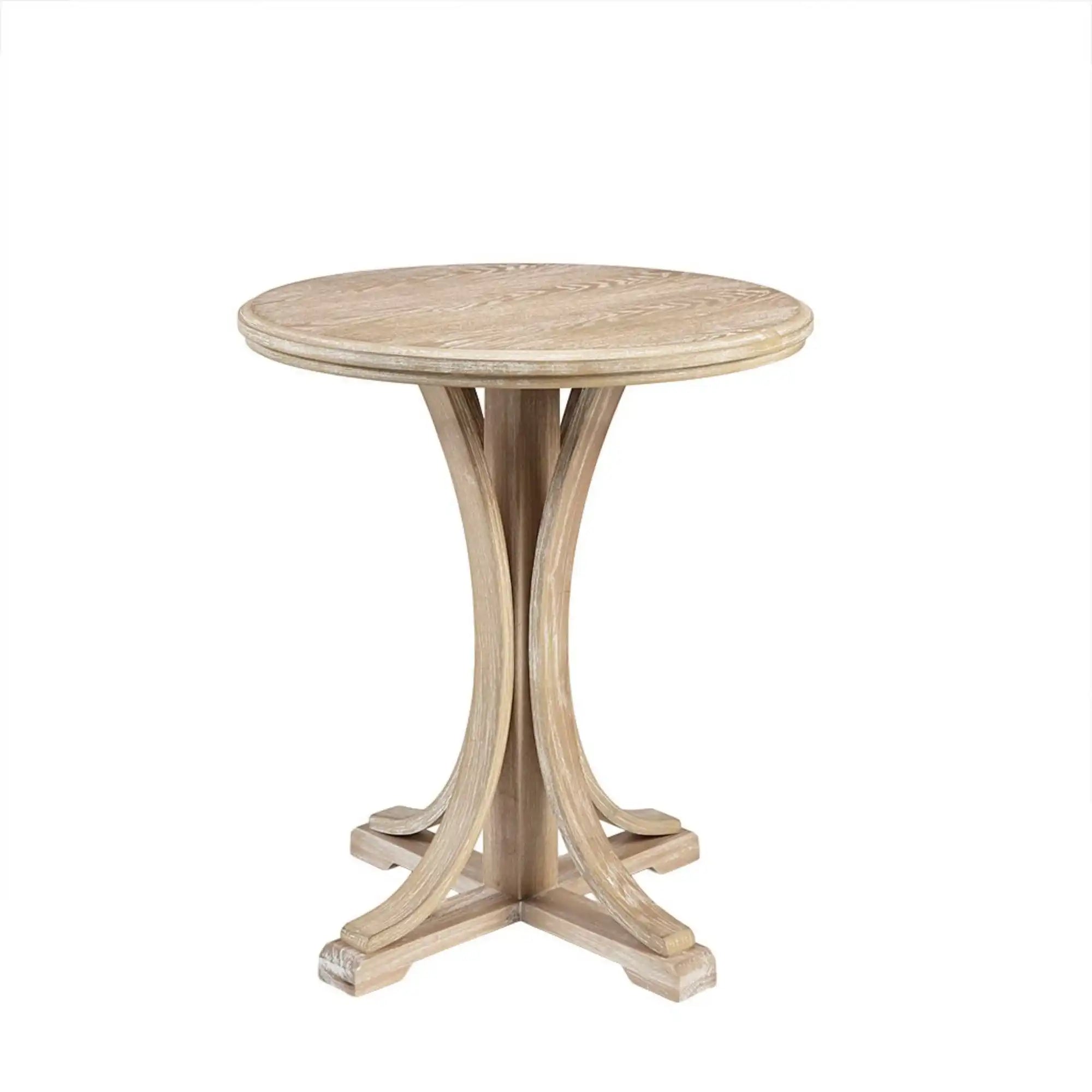 Accent Table Round Rustic Ash Veneer Reclaimed Wheat - Natural - Best Buy Furniture