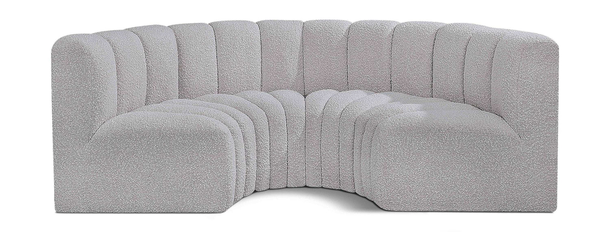 Arc - Boucle Fabric 4 Piece U-Shaped Modular Sofa - Best Buy Furniture