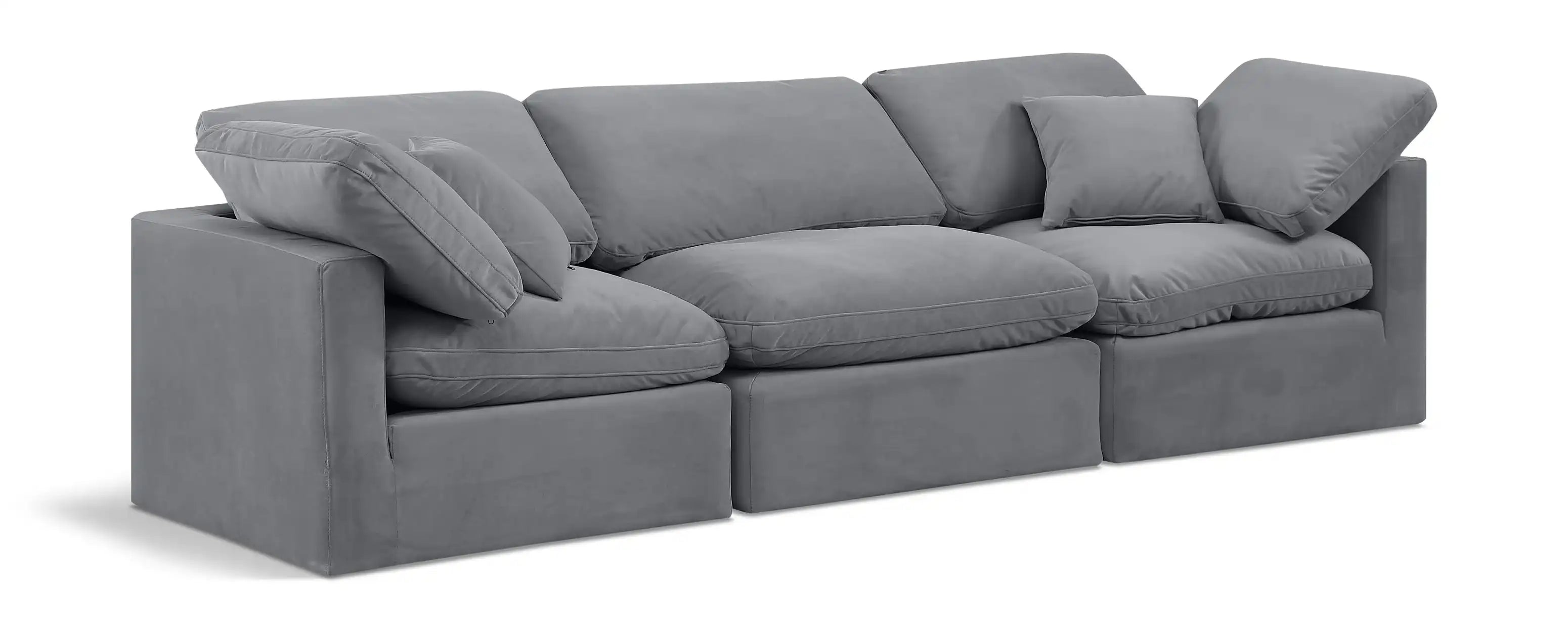 Indulge - Velvet 3 Seat Modular Sofa - Best Buy Furniture