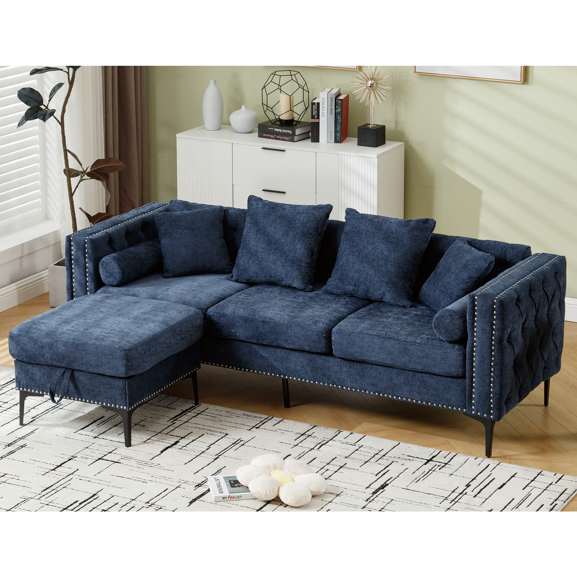 Modern Lounge Chenille Sectional Sofa - Best Buy Furniture