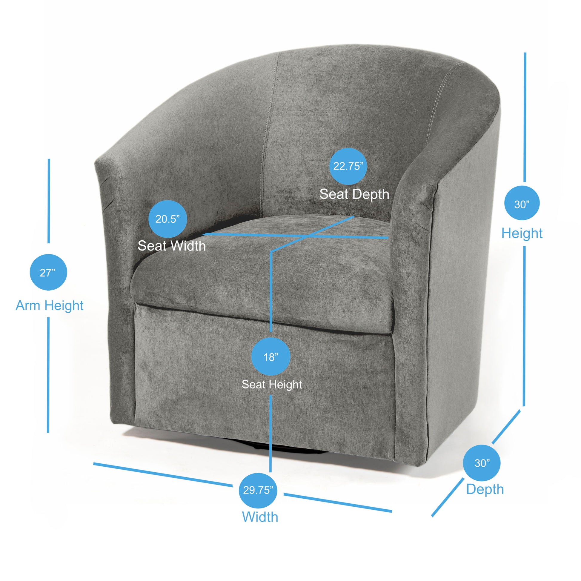 Eden - Swivel Chair With Microfiber Upholstery And Hardwood Frame - Best Buy Furniture