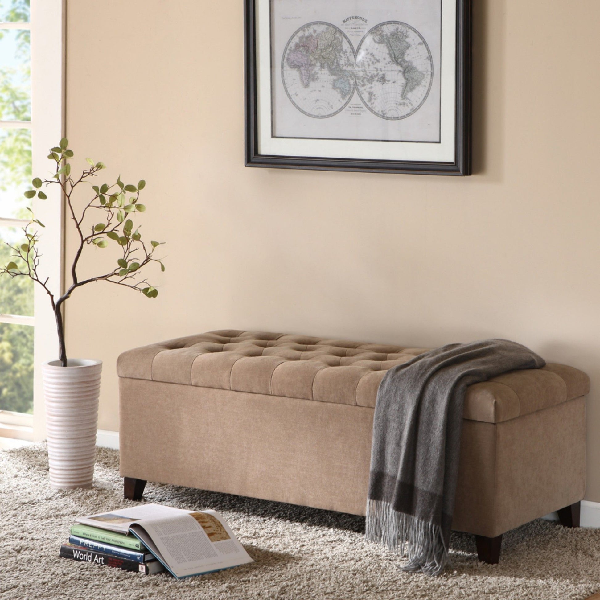 Elegant Design Tufted Top, Soft Close Storage Bench - Best Buy Furniture