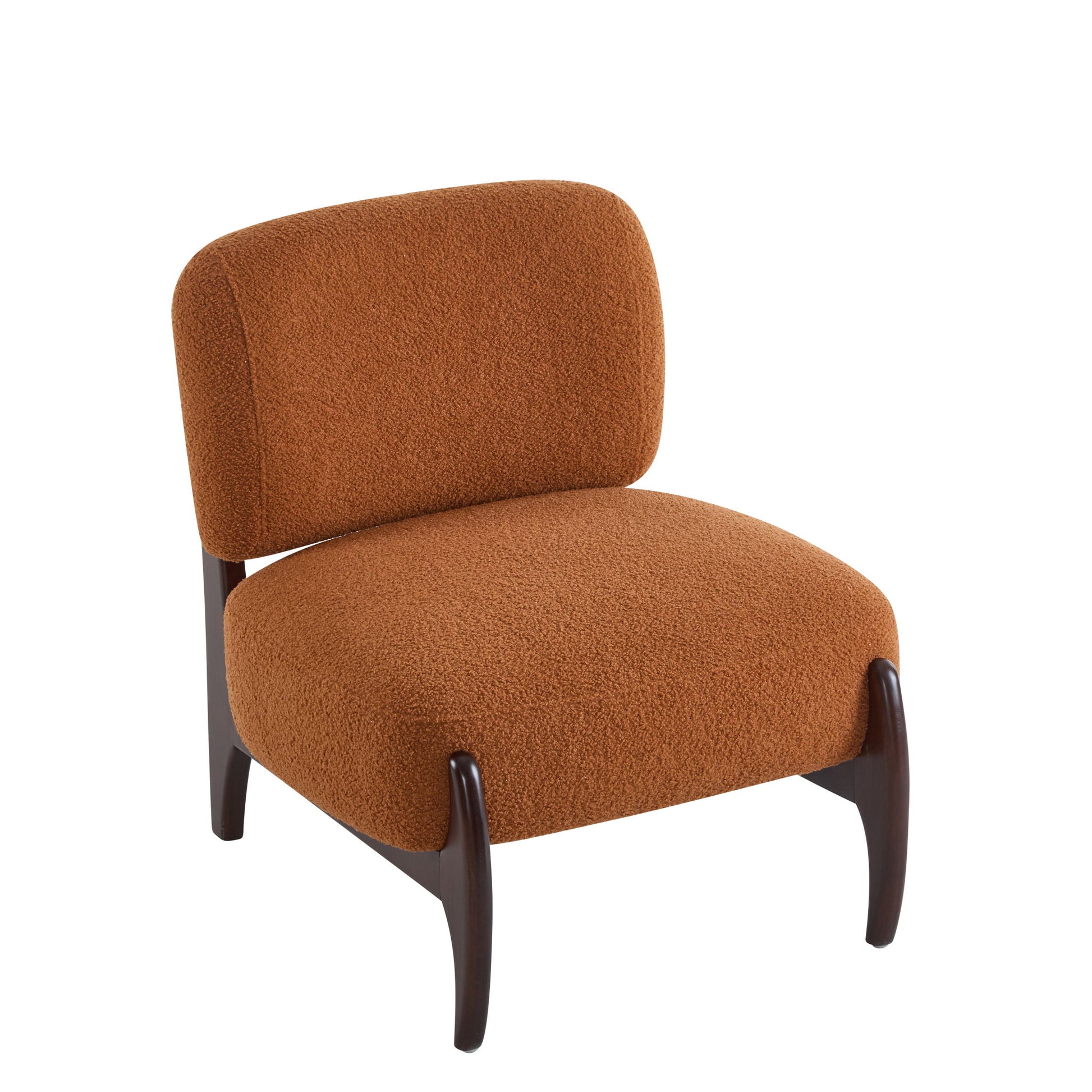 Modern Boucle Lounge Chair With Solid Wood Fram - Best Buy Furniture