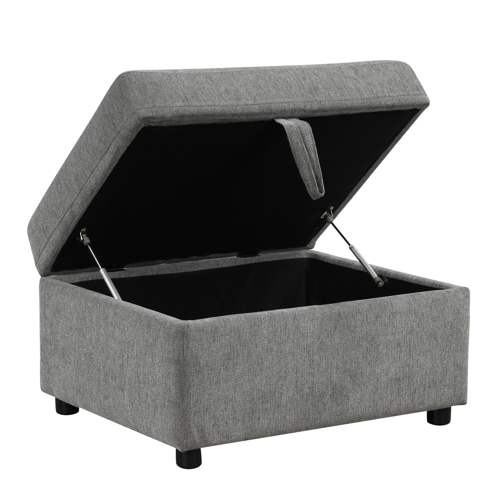 Sectional Sofa Convertible Pull-Out Sofa Bed With A Movable Storage Ottoman For Living Room - Best Buy Furniture