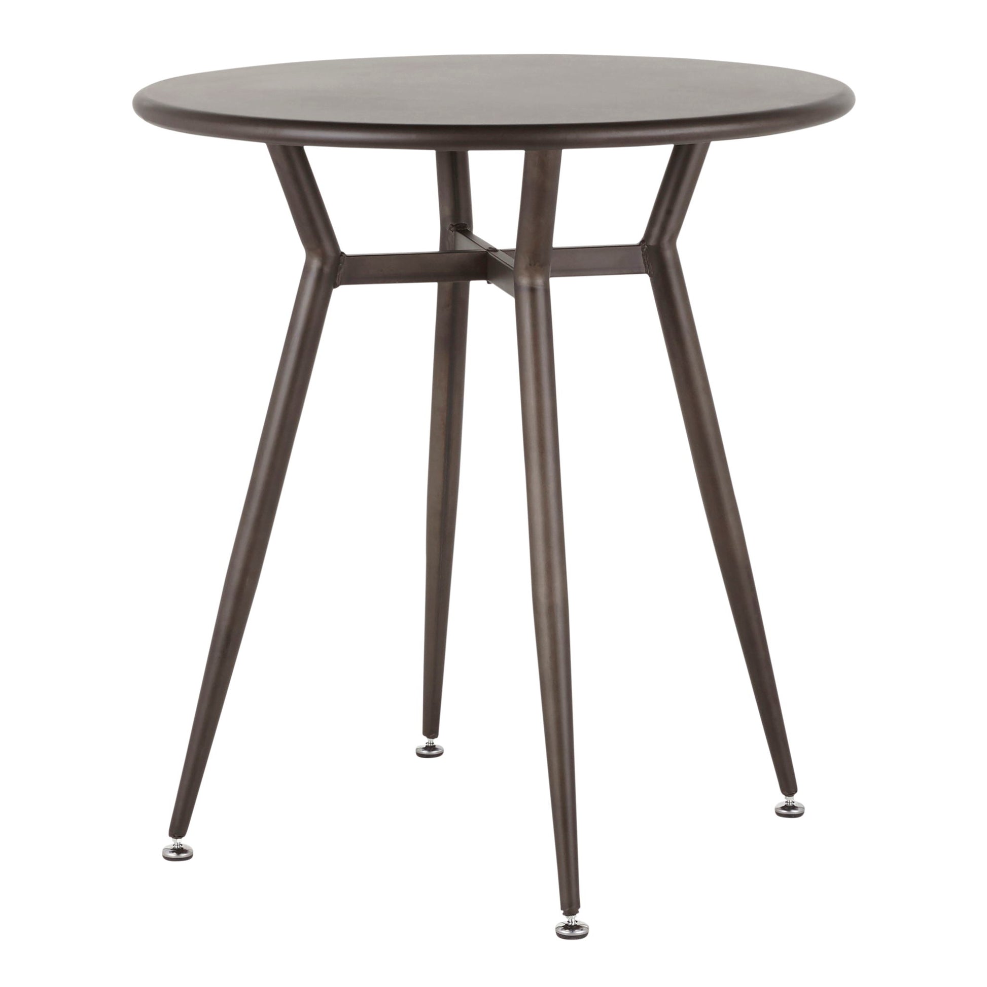 Clara - Industrial Round Dinette Table - Antique - Best Buy Furniture