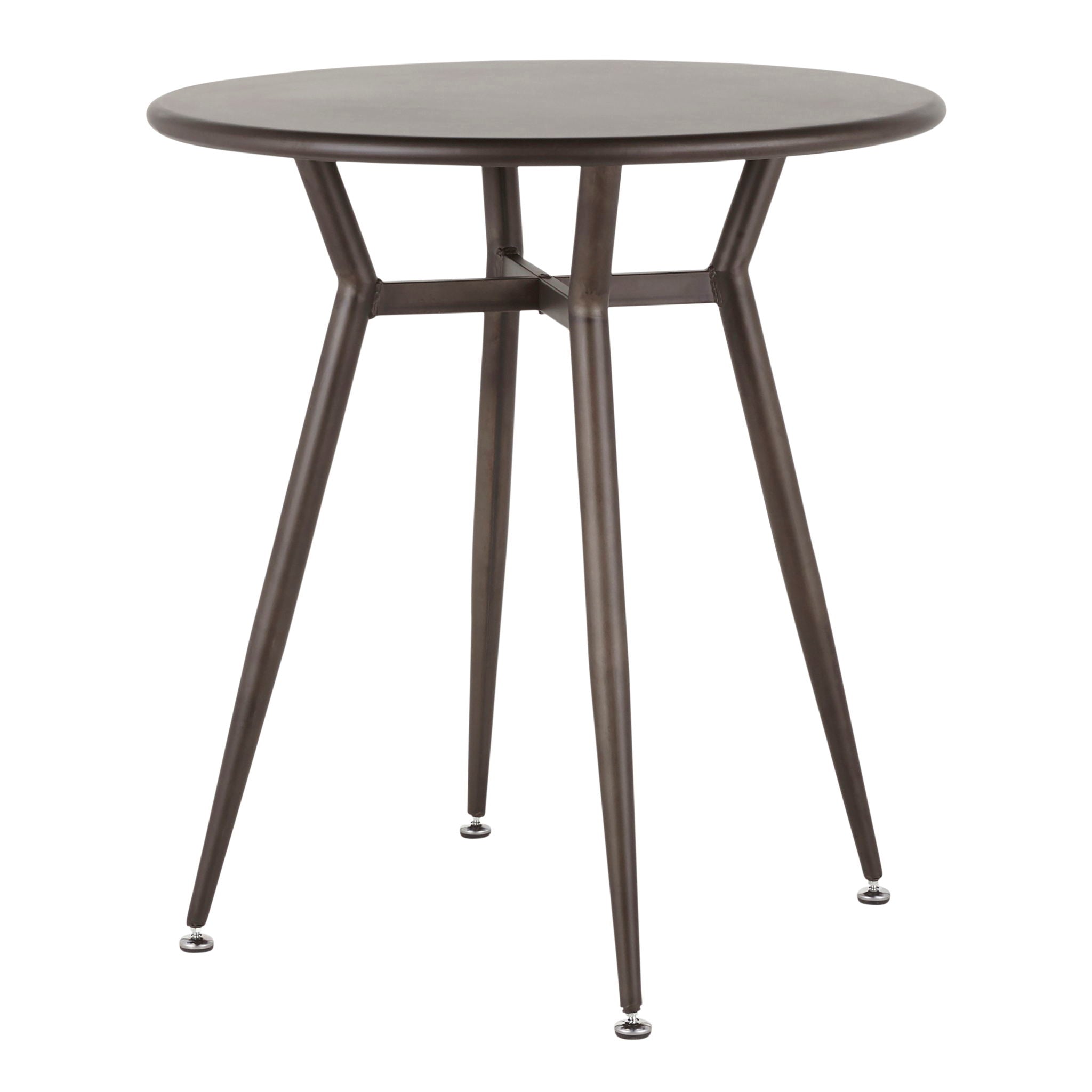 Clara - Industrial Round Dinette Table - Antique - Best Buy Furniture