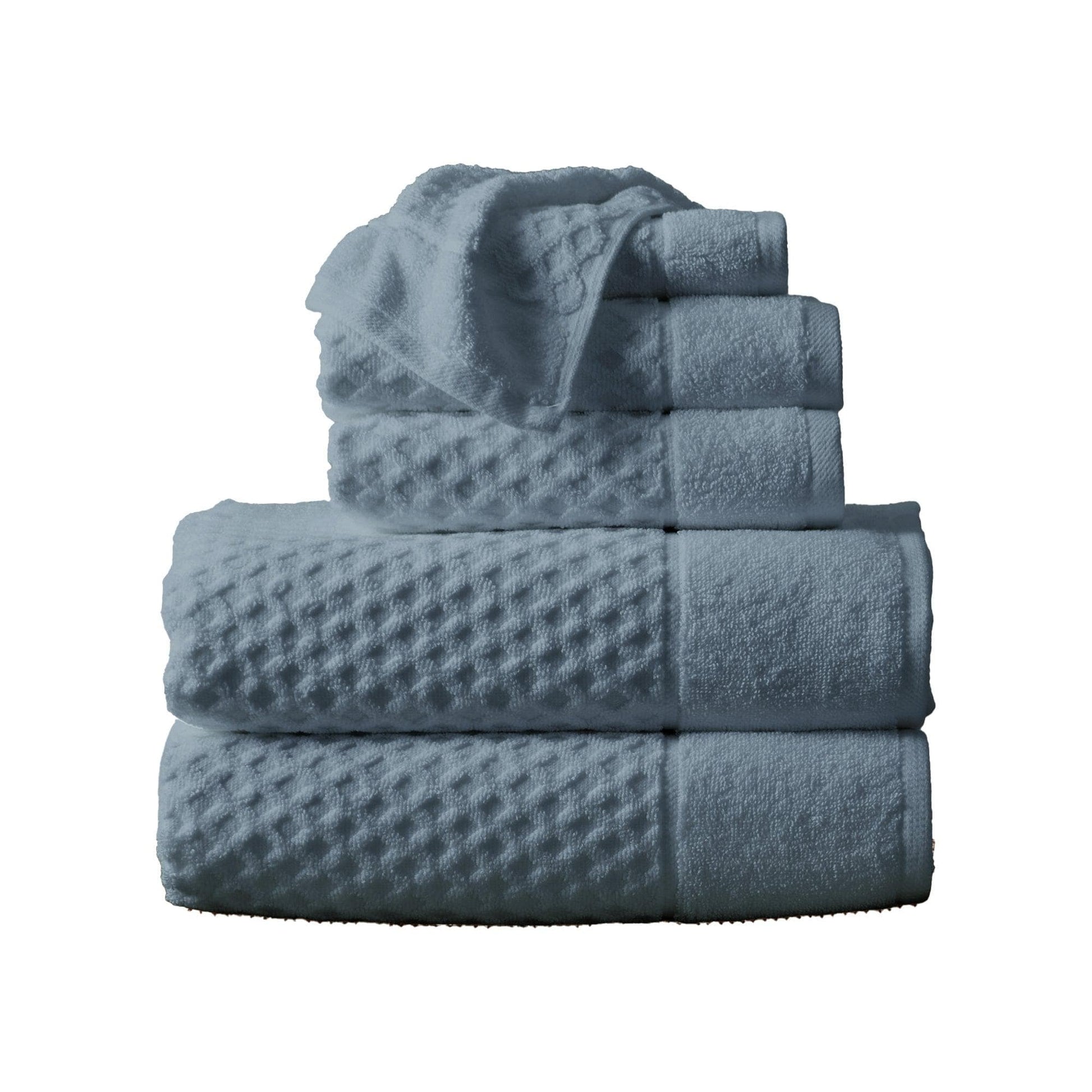 Cotton Diamond Waffle Weave Bath Towel Set - Grayson Collection - Best Buy Furniture