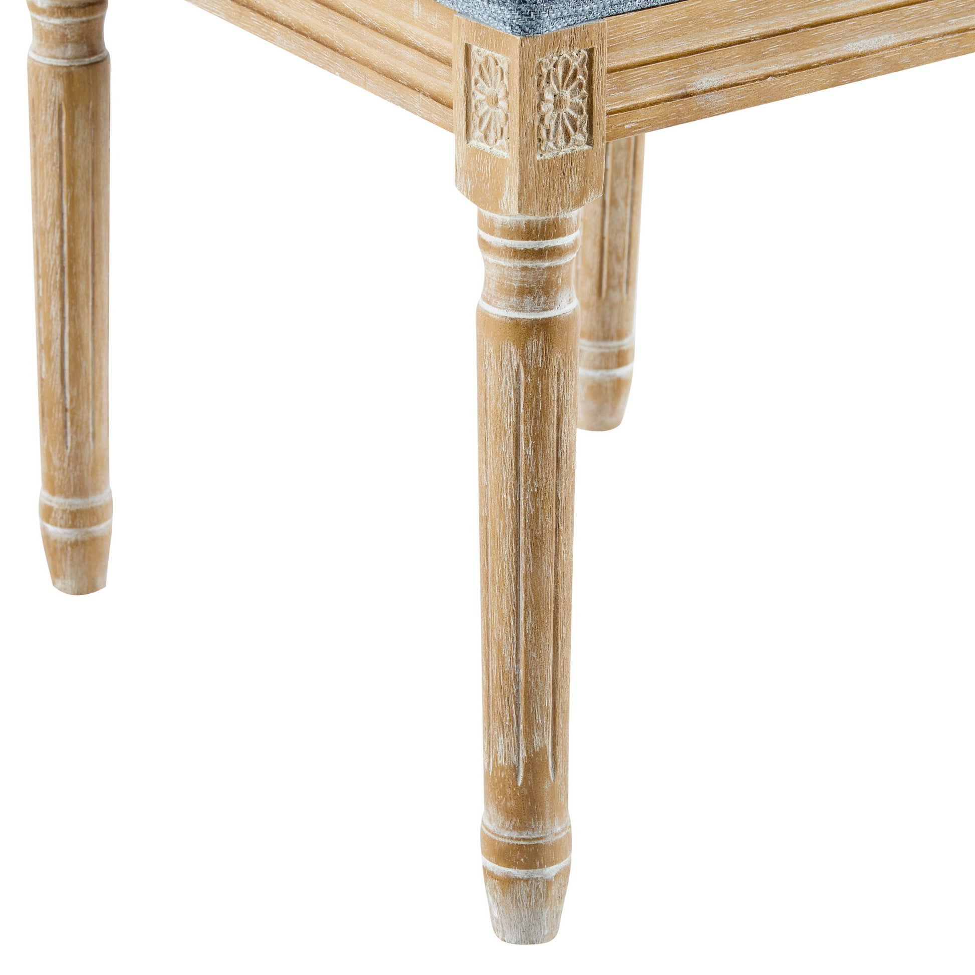 French Country Dining Chair With Rectangular Cane Backrest And Smooth Upholstered Seating - Best Buy Furniture