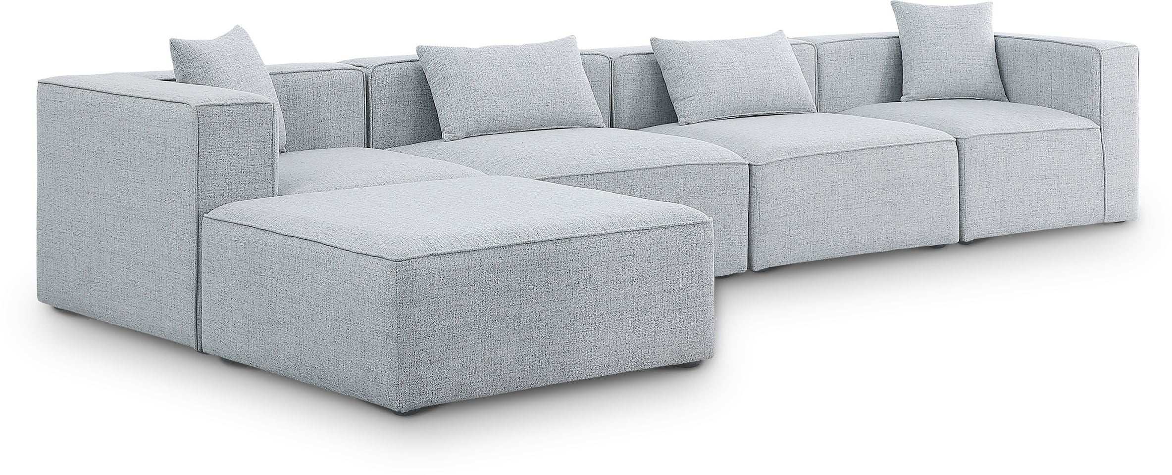 Cube - Linen 5 Piece Modular Sectional With Chaise - Best Buy Furniture