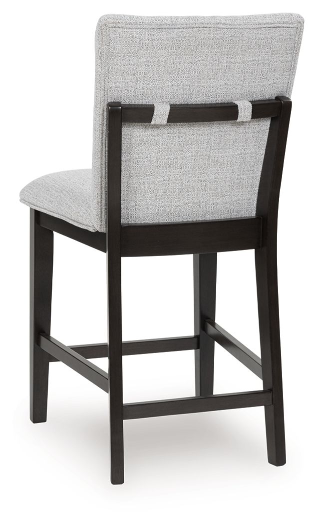 Neymorton - 5 Pc. - Rectangular Dining Room Counter Table, 4 Barstools - Dark Grayish Brown - Best Buy Furniture