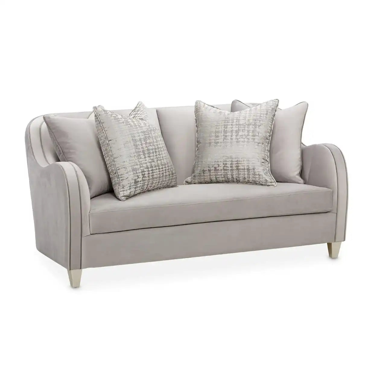 Roxbury Park - Velvet Loveseat - Steel / Slate - Best Buy Furniture