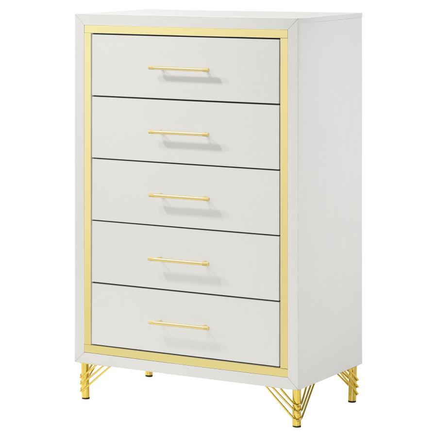 Lucia - 5-Drawer Bedroom Chest - Best Buy Furniture
