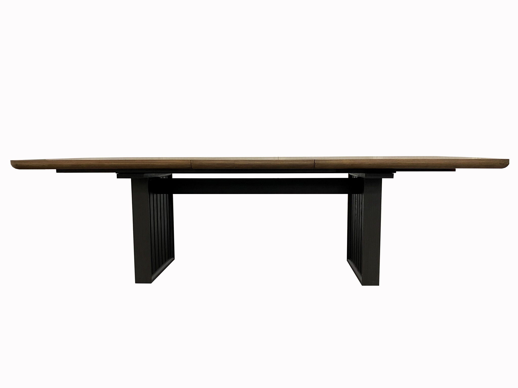 Double Pedestal Table Latte - Light Brown - Best Buy Furniture