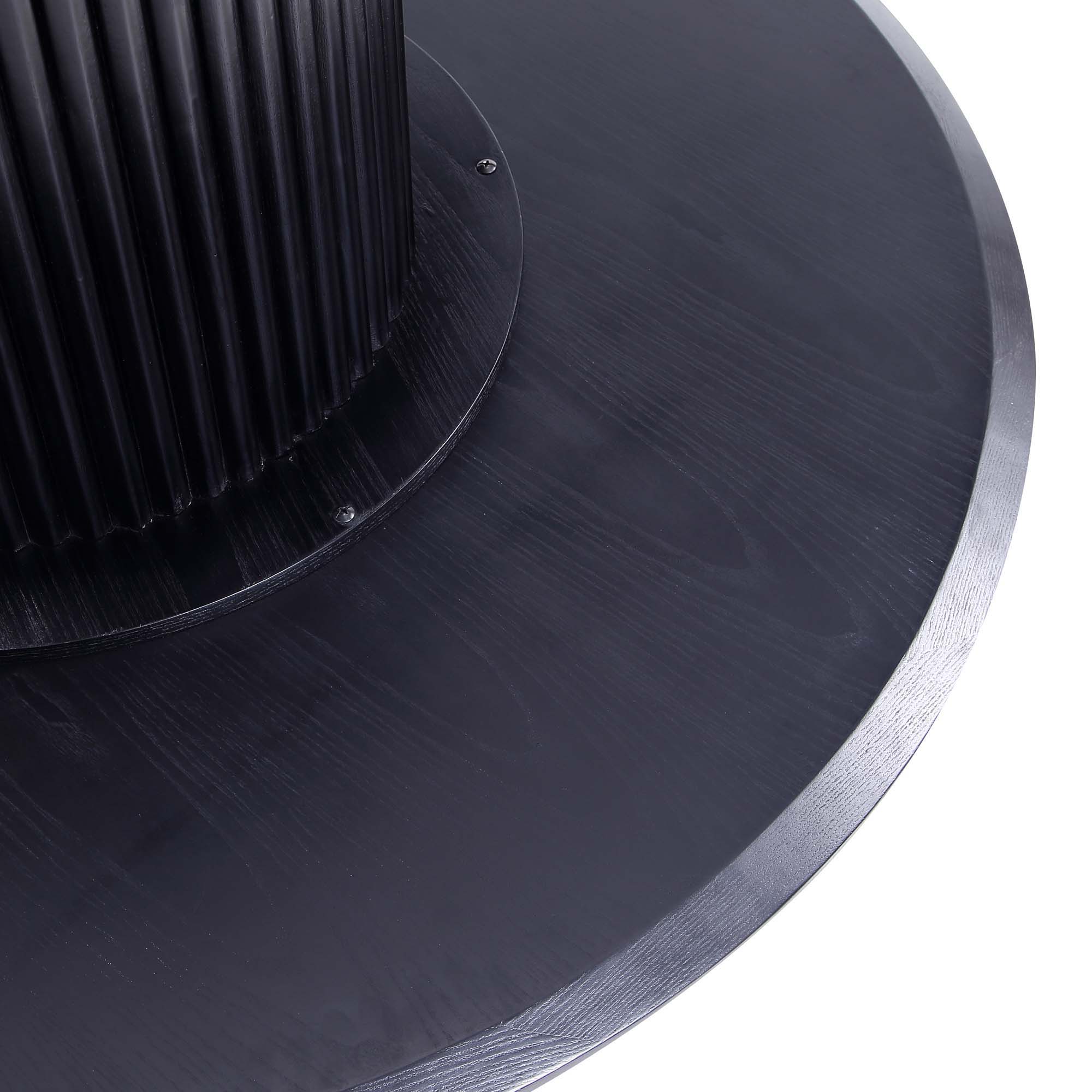 Hathaway - Round Dining Table With Ribbed Base