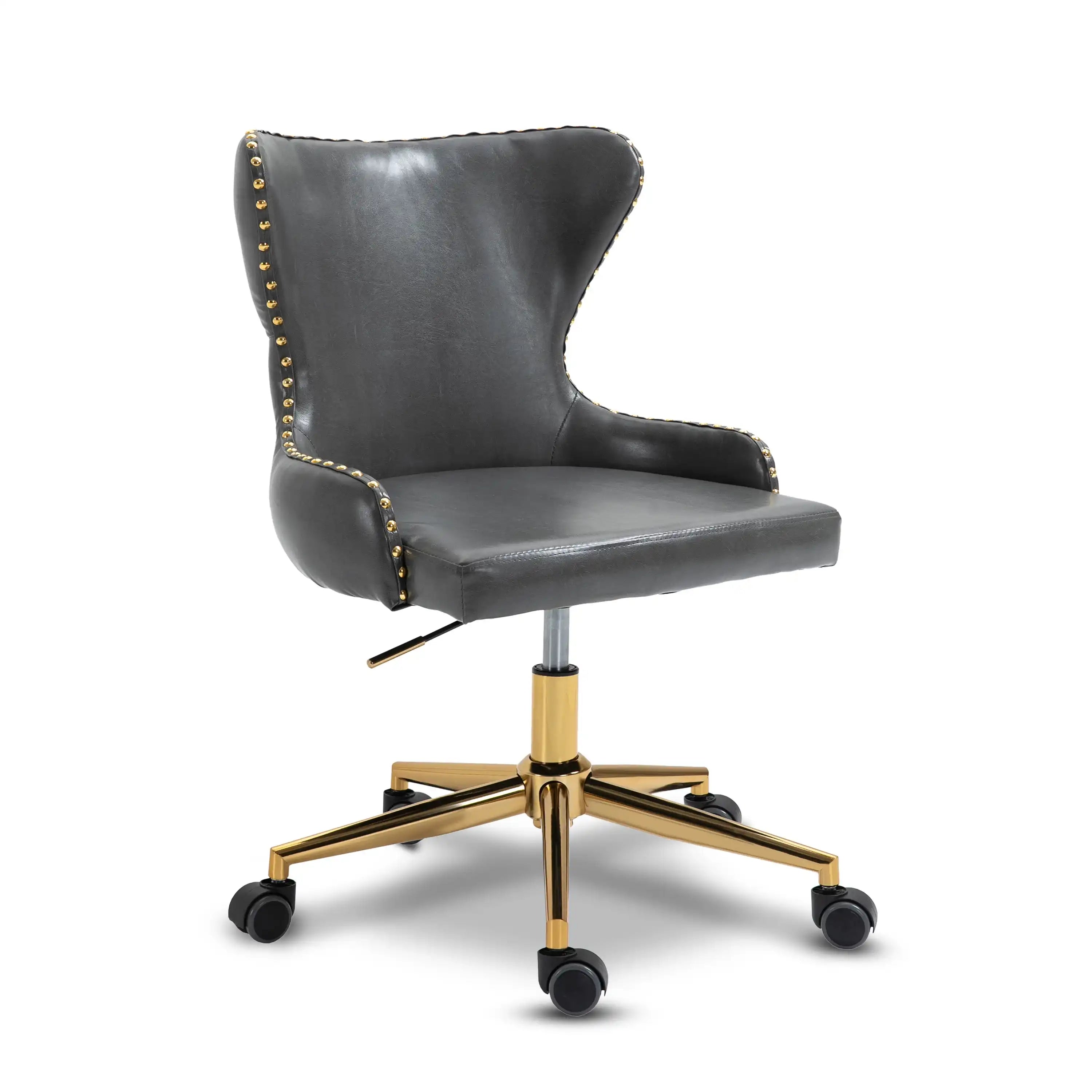 Hendrix - Office Chair with Gold Legs - Best Buy Furniture