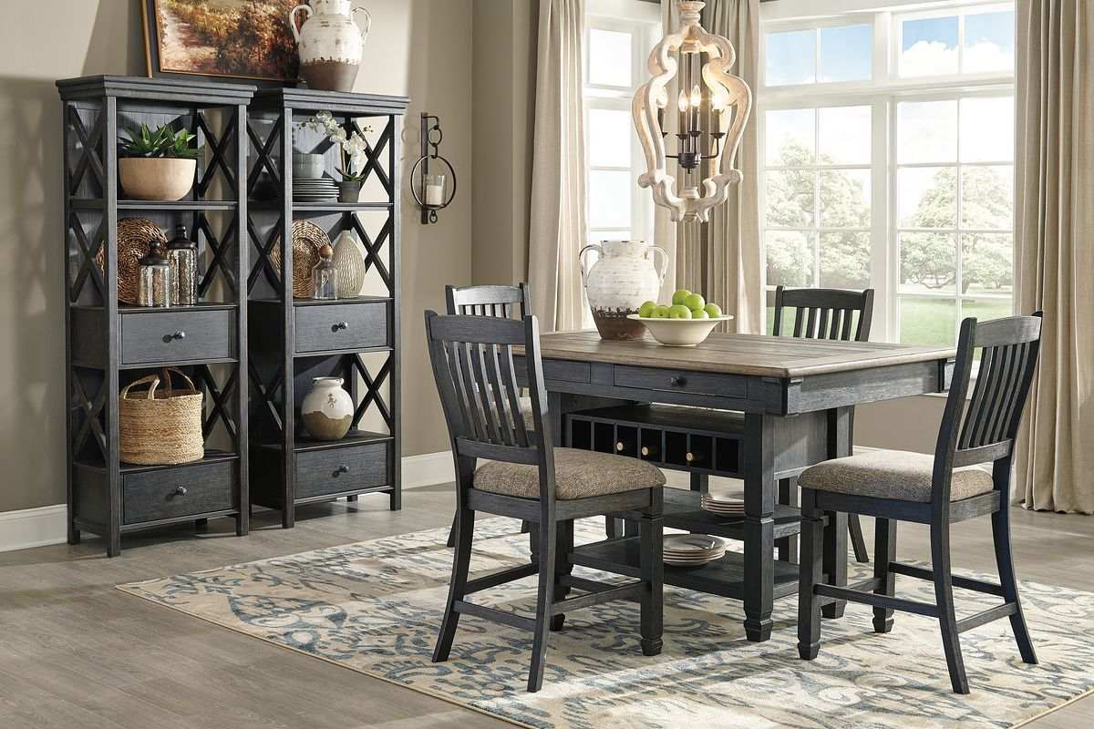 Tyler Creek - Counter Height Table Set - Best Buy Furniture