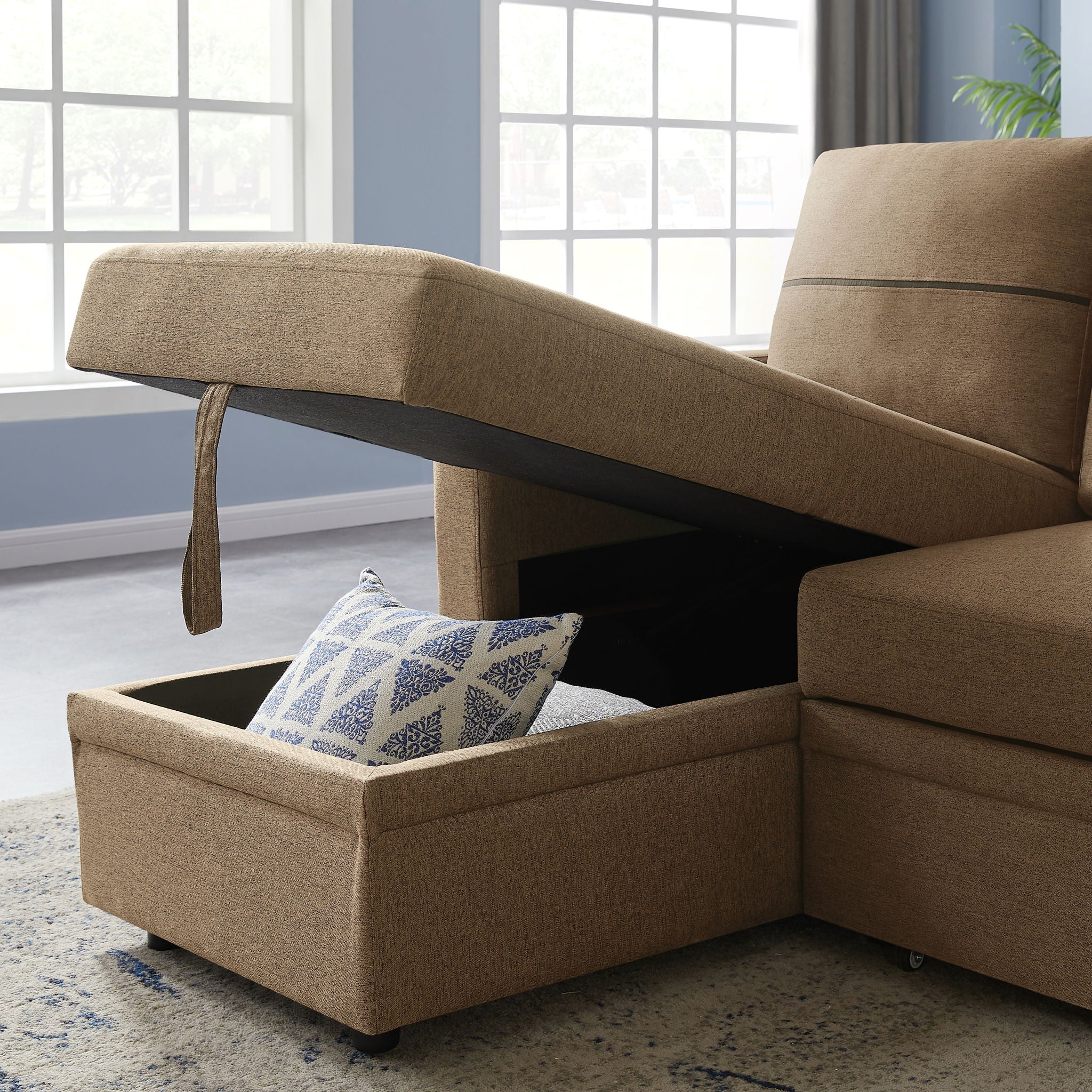 Broaching Pull-Out Storage Sofa - Best Buy Furniture