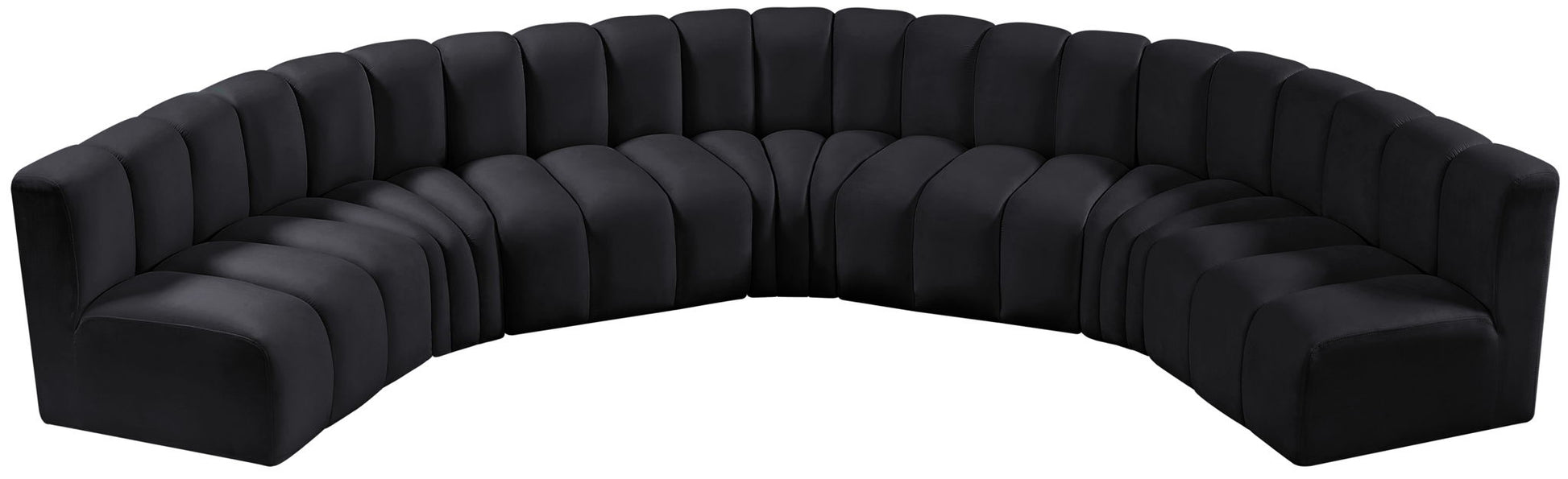 Arc - Velvet 7 Piece U-Shaped Modular Sofa - Best Buy Furniture