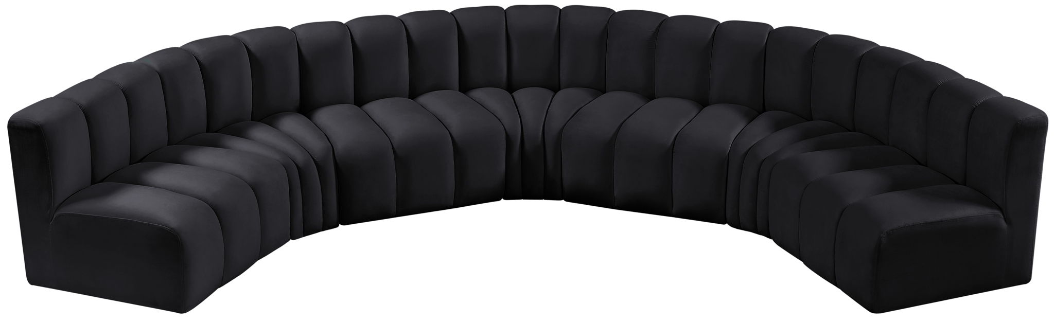 Arc - Velvet 7 Piece U-Shaped Modular Sofa - Best Buy Furniture