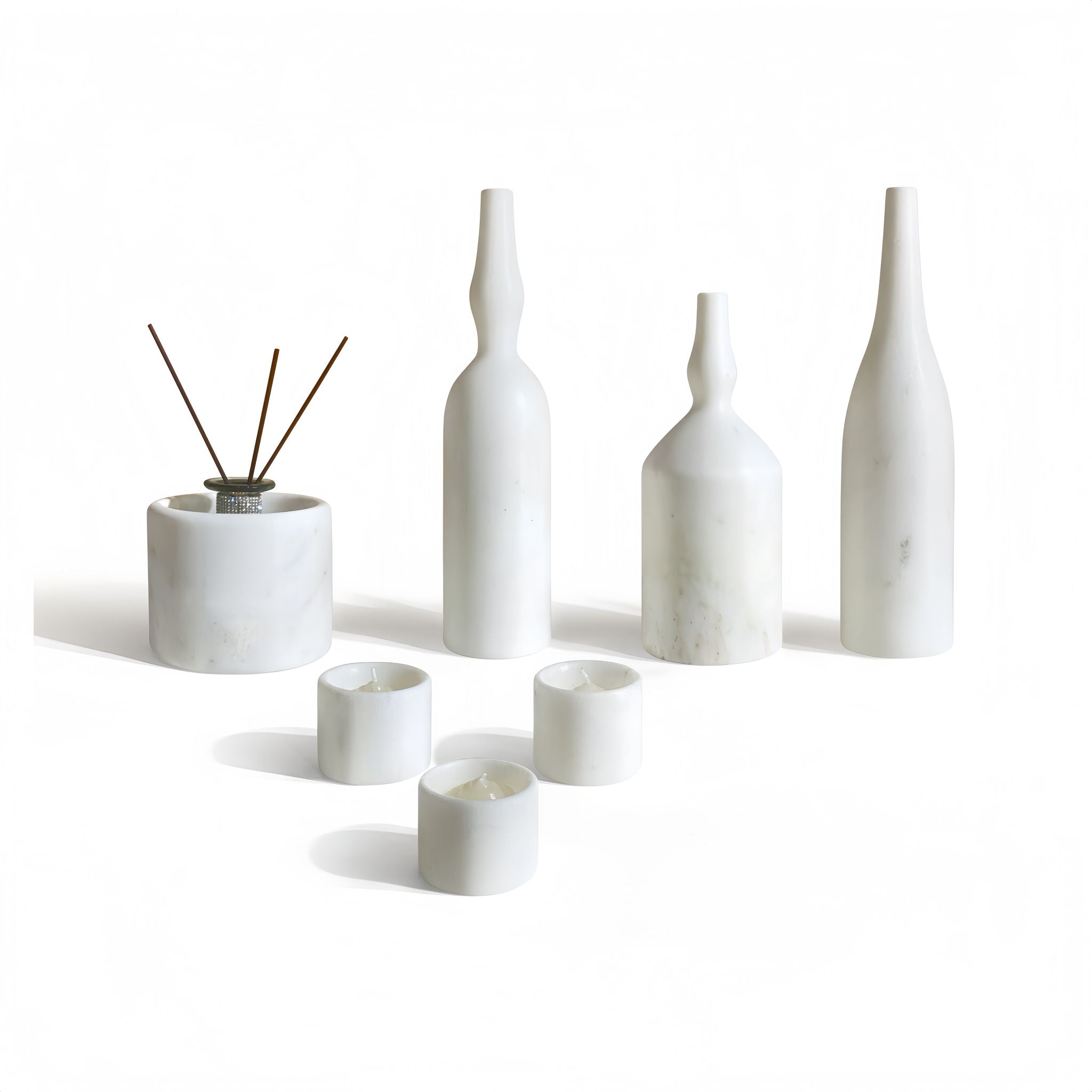 7 Pieces Luxury Natural Marble Living Room Accessories Set - Best Buy Furniture