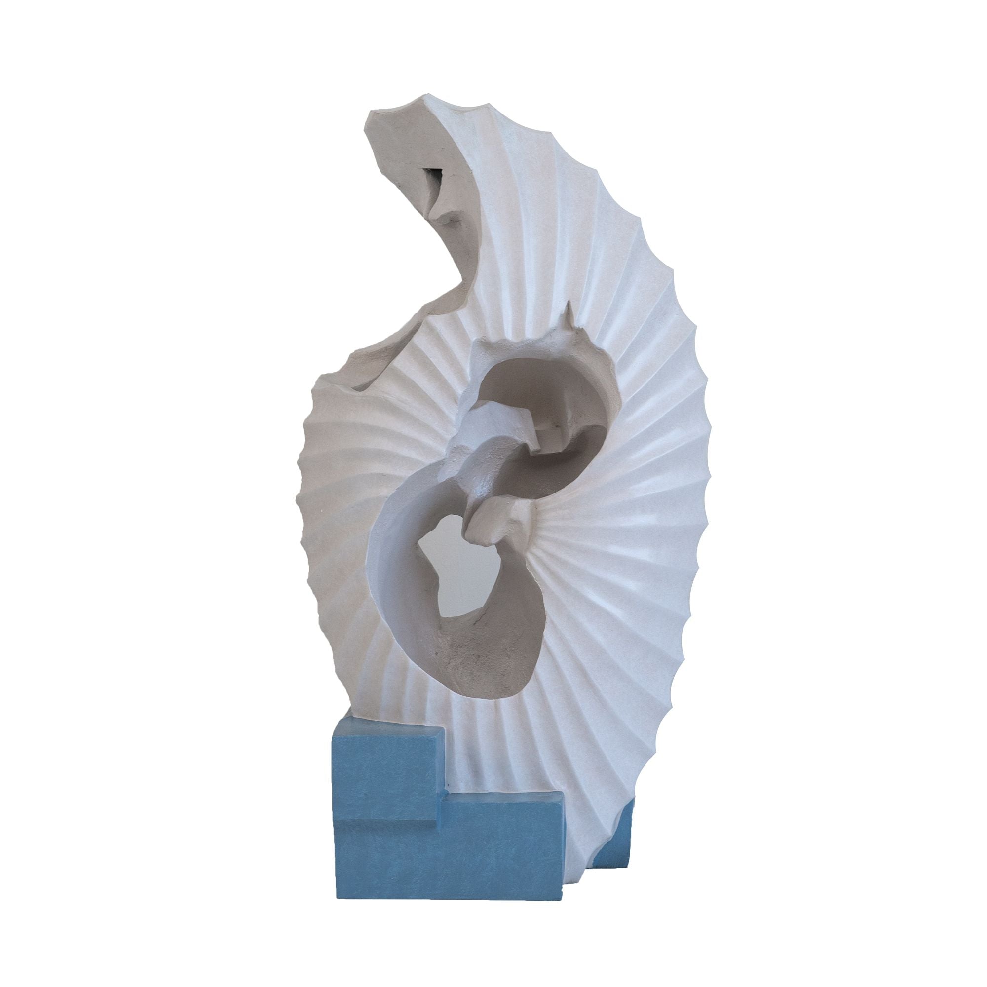 Abstract Water Fountain With Base With Light, For Indoor And Outdoor - White / Blue - Best Buy Furniture