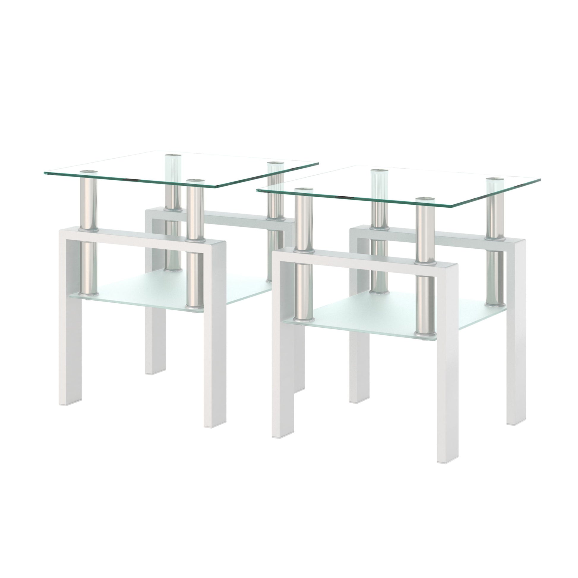 Modern Tempered Glass Tea Table, End Square Table For Living Room - Best Buy Furniture