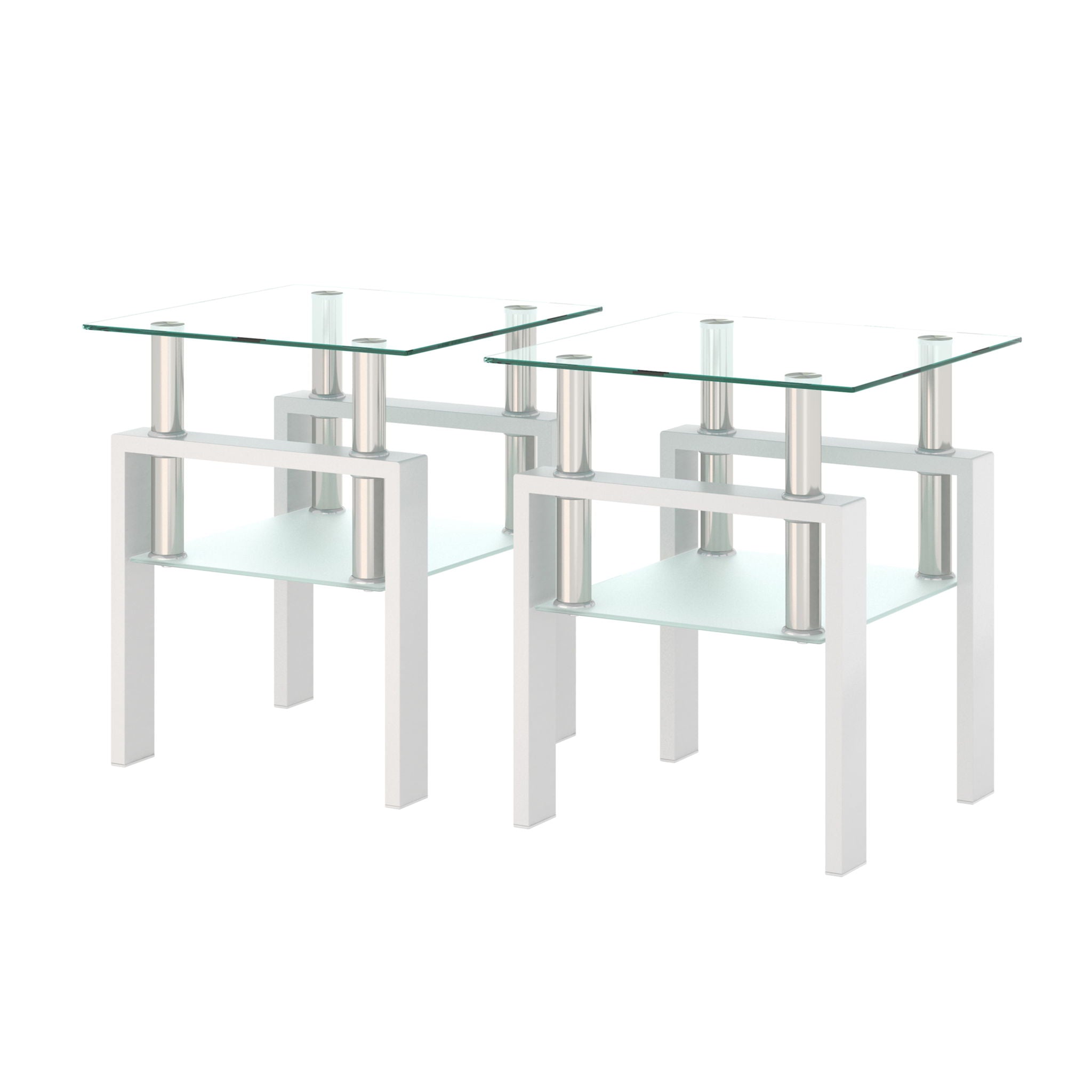 Modern Tempered Glass Tea Table, End Square Table For Living Room - Best Buy Furniture