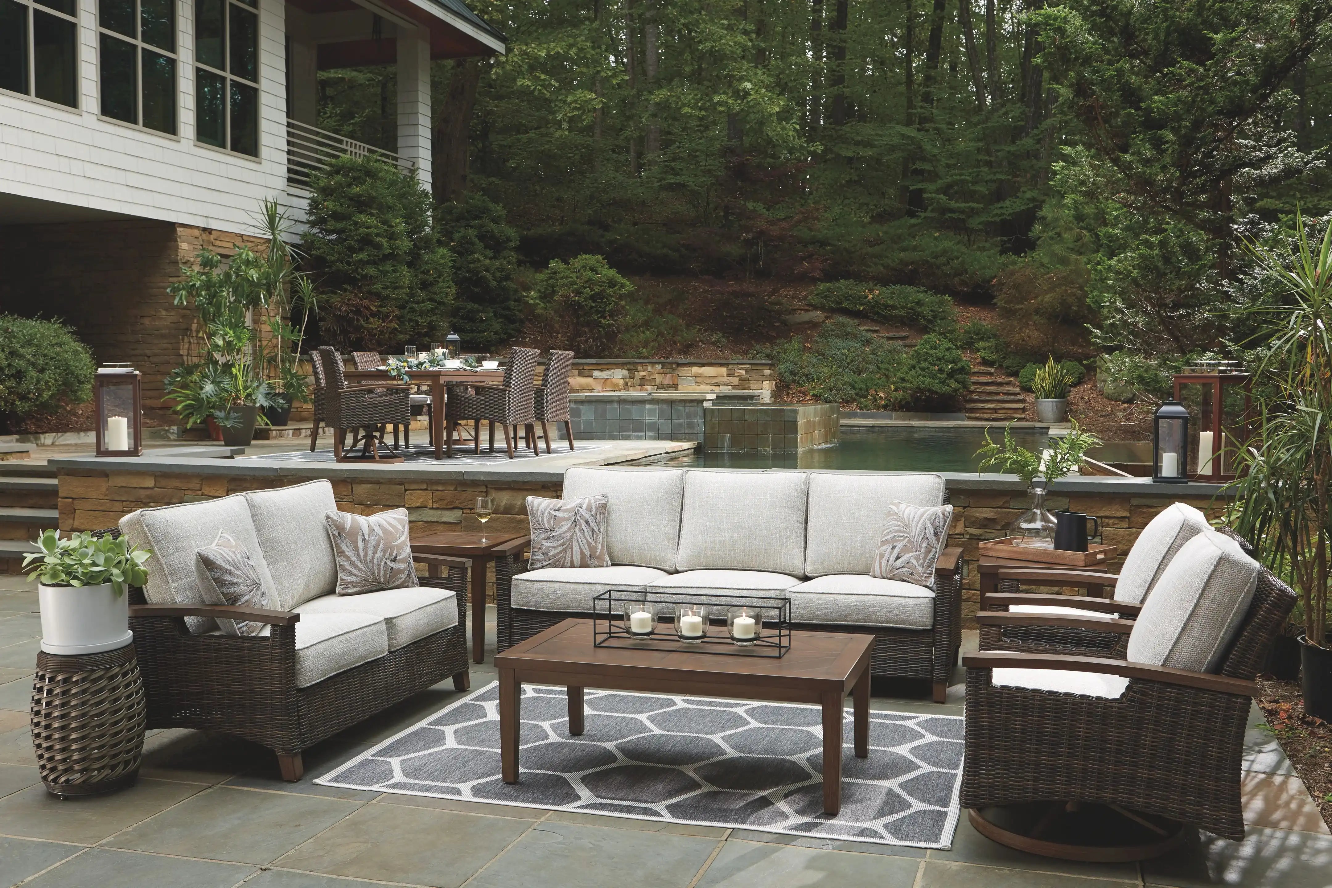 Paradise Trail - 3 Pc. - Lounge Set - Medium Brown - Best Buy Furniture