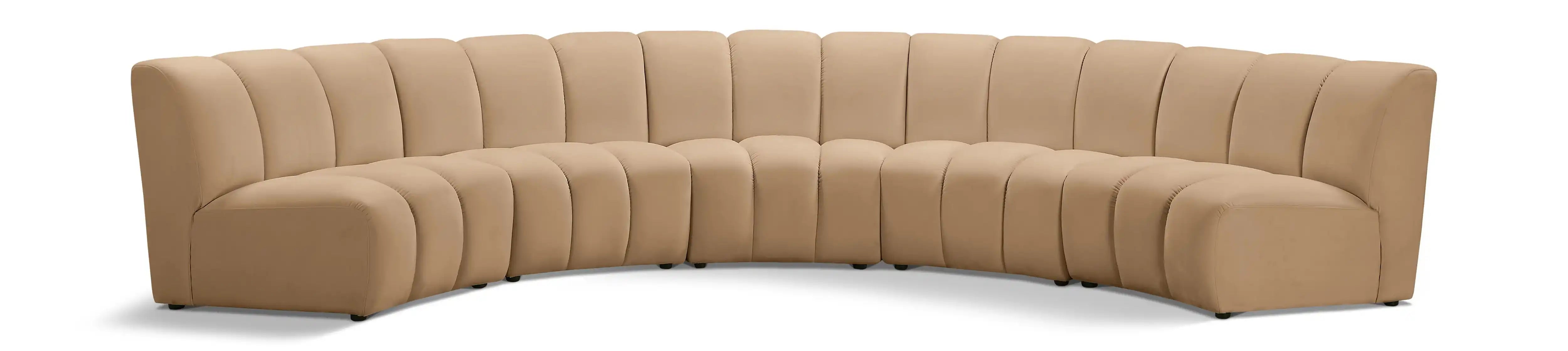 Infinity - 5 Piece Modular Sectional - Camel - Best Buy Furniture