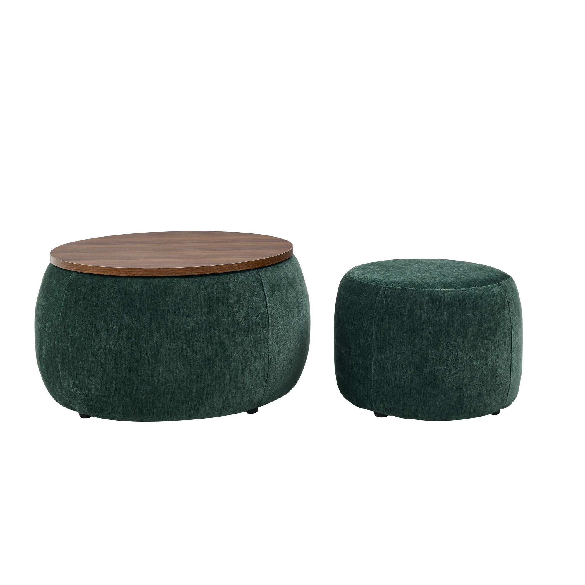 Round Storage Ottoman, 2 In 1 Function, End Table And Ottoman - Best Buy Furniture