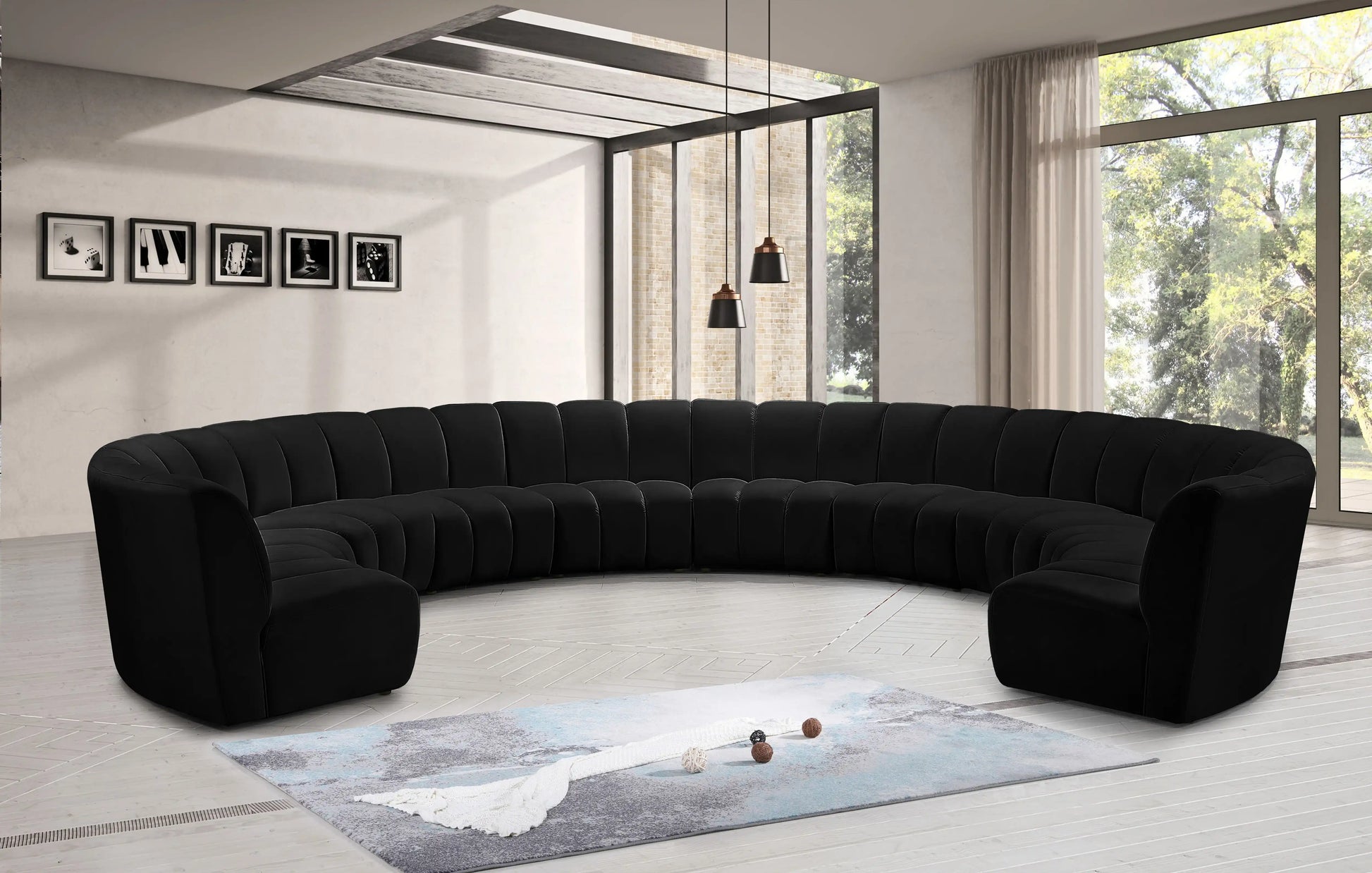 Infinity - 10 Piece Velvet Modular Sectional - Best Buy Furniture