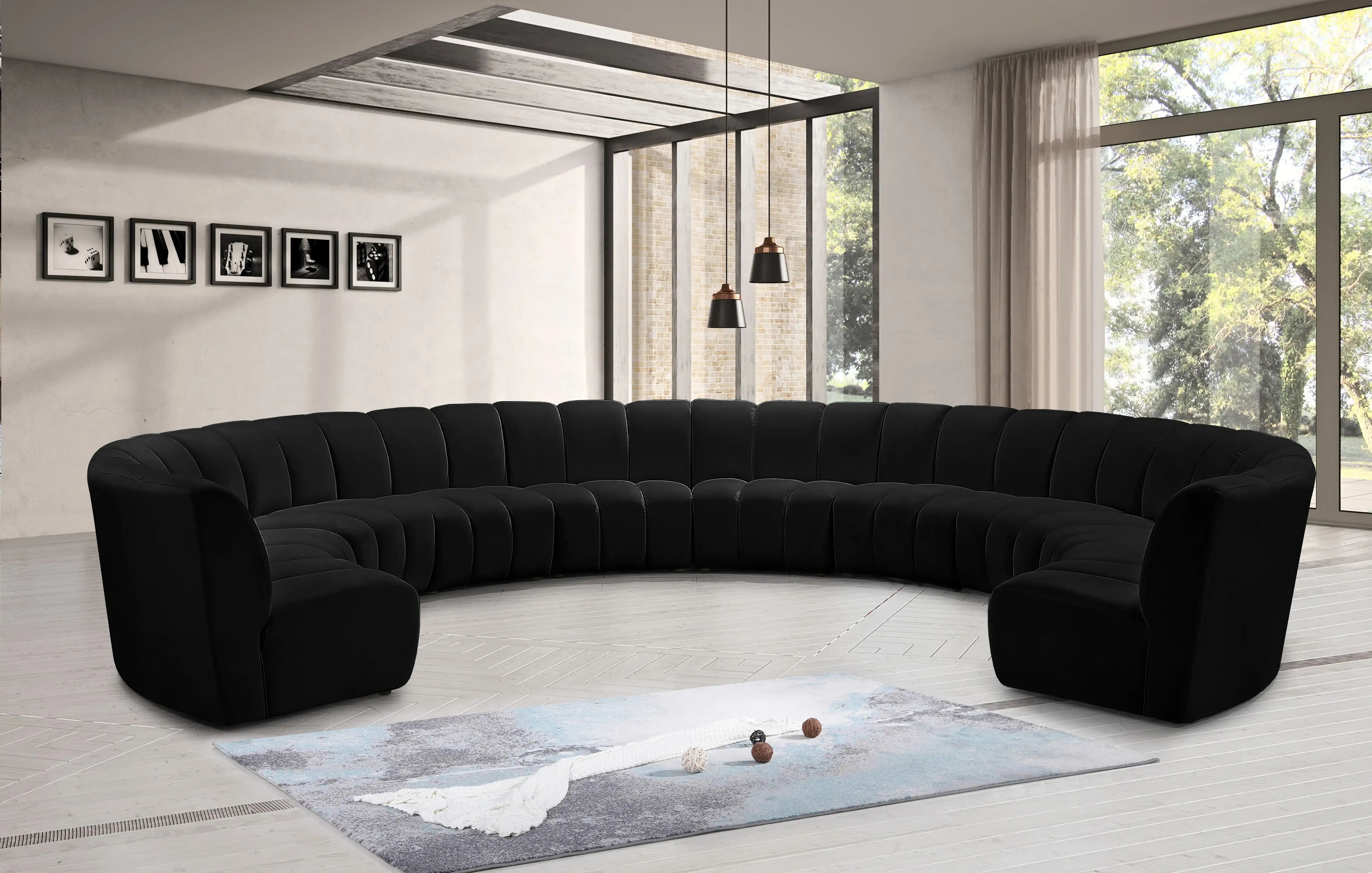 Infinity - 10 Piece Velvet Modular Sectional - Best Buy Furniture