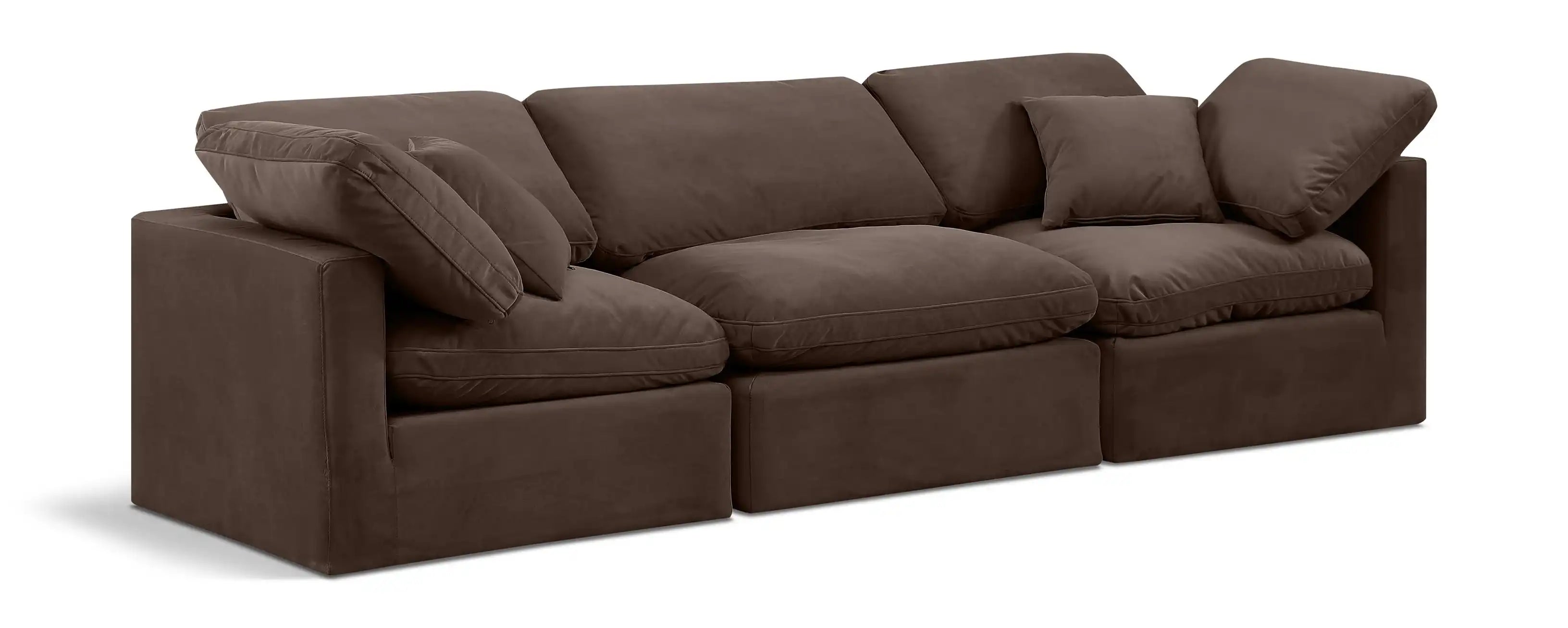 Indulge - Velvet 3 Seat Modular Sofa - Best Buy Furniture