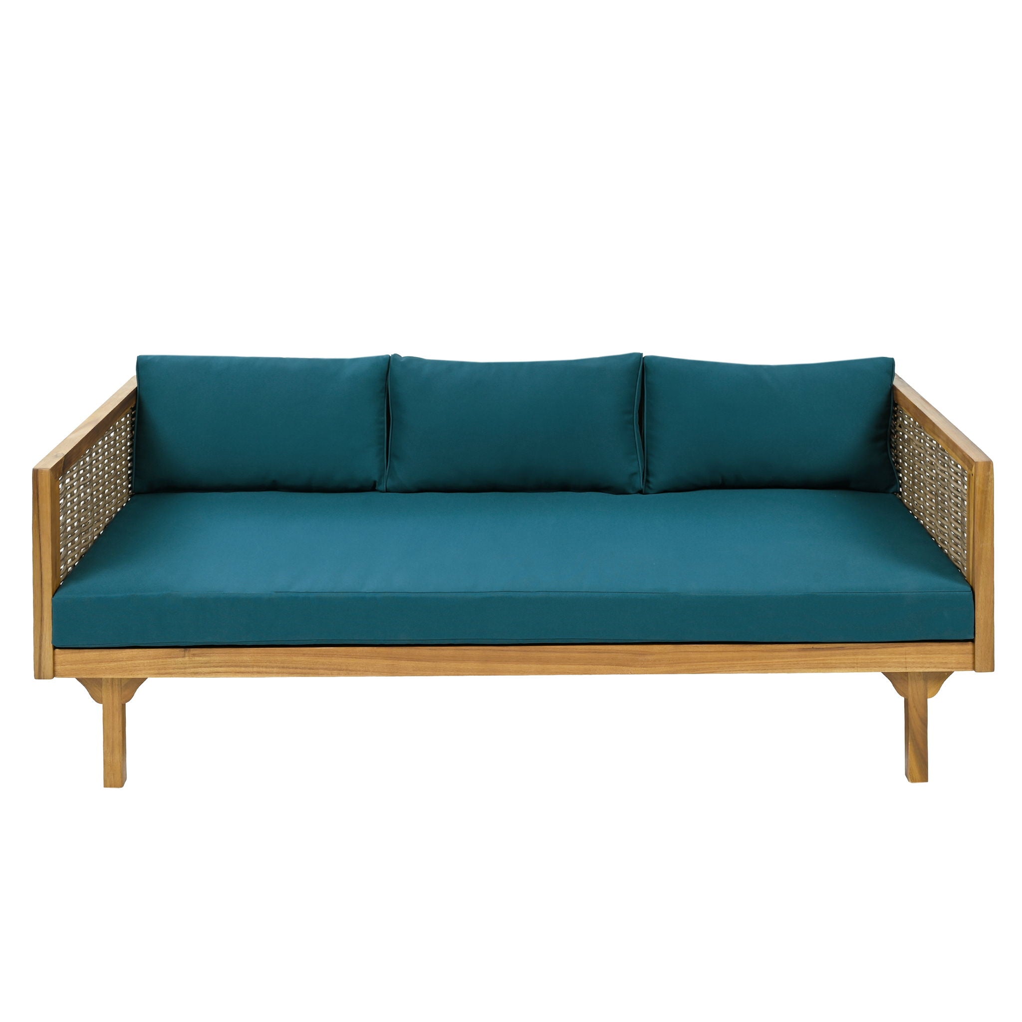 Claremont - 3 Seater Daybed Teak Acacia Wood Water Resistant Cushions - Best Buy Furniture