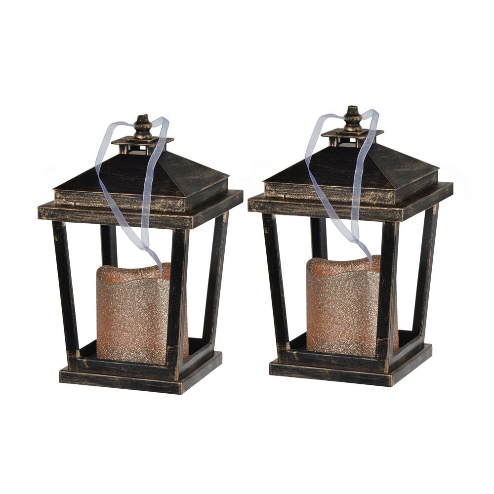 Menifee - Lantern With Led Candle (Set of 2) - Best Buy Furniture