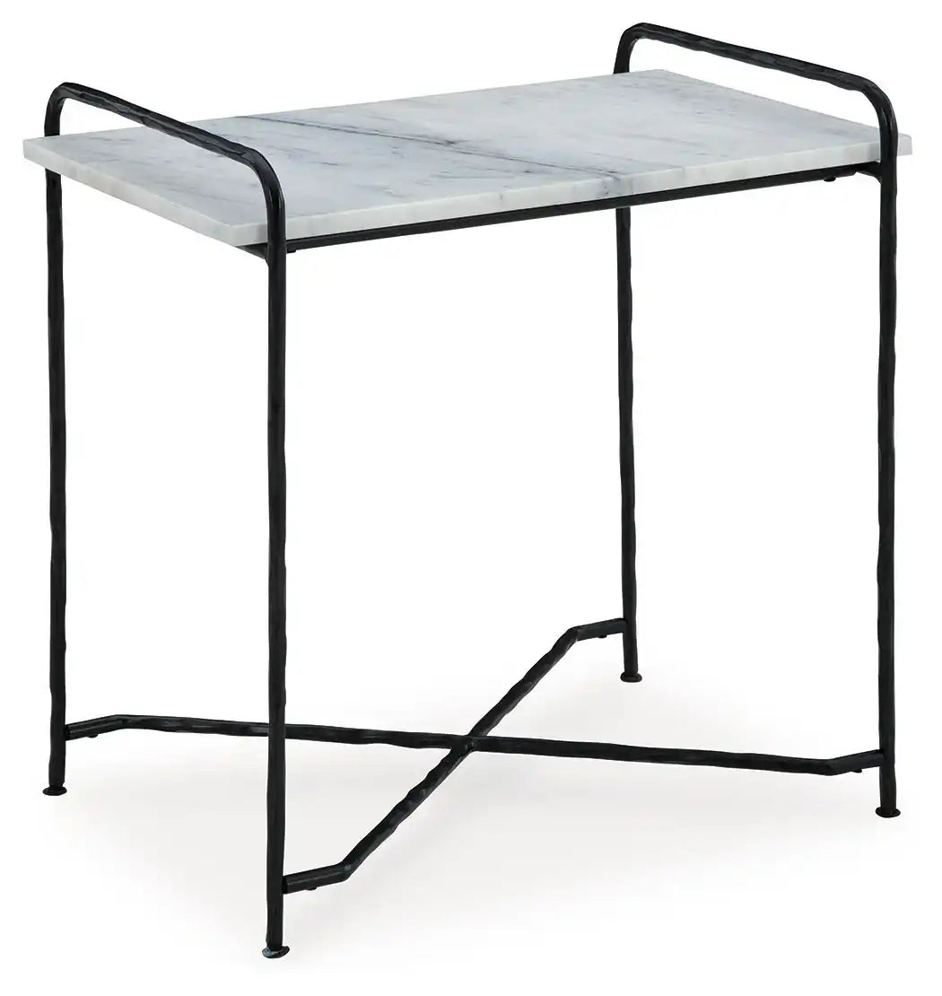 Ashber - Accent Table - White / Black - Best Buy Furniture
