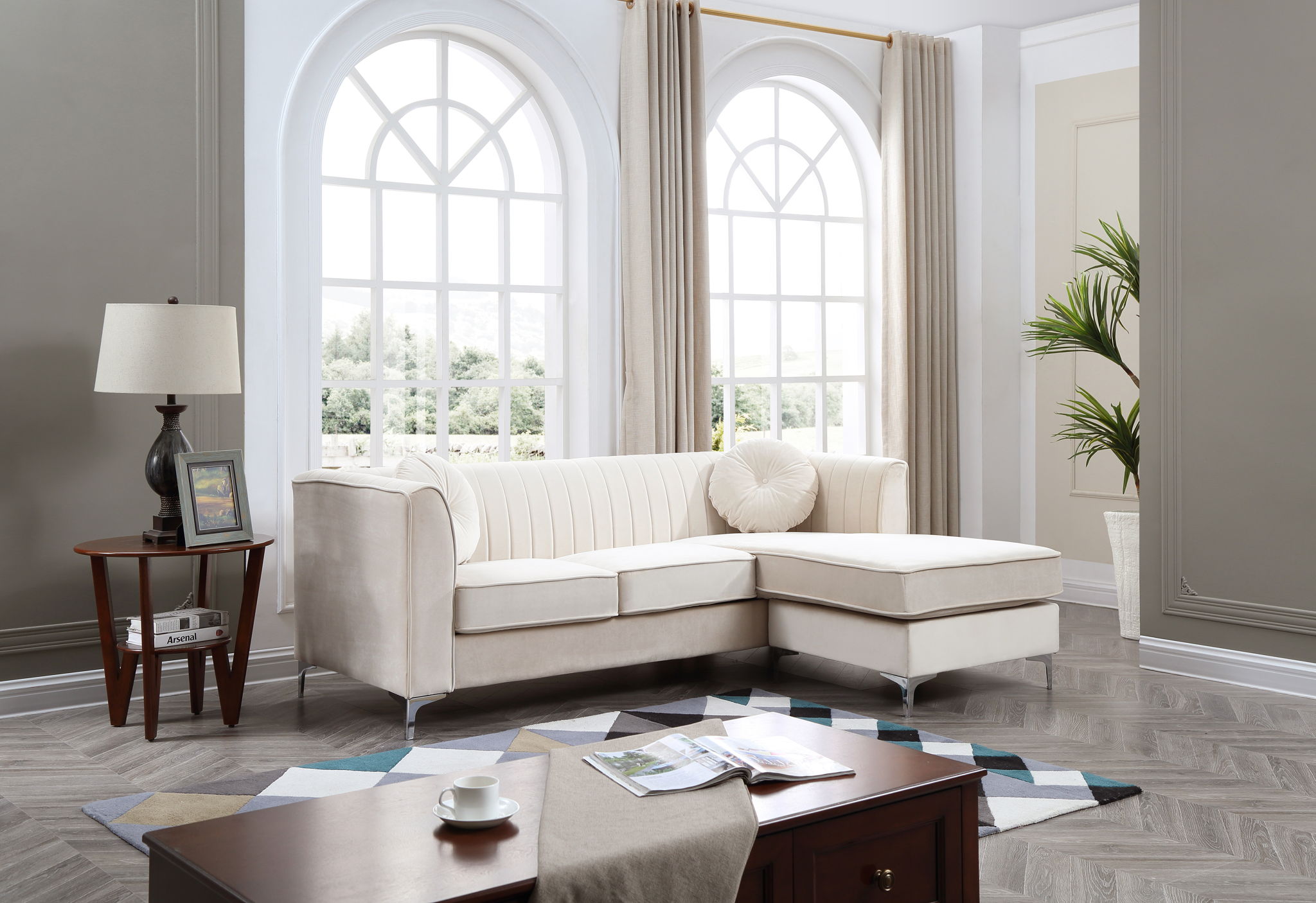 Delray - Micro Suede Sofa Chaise - Best Buy Furniture