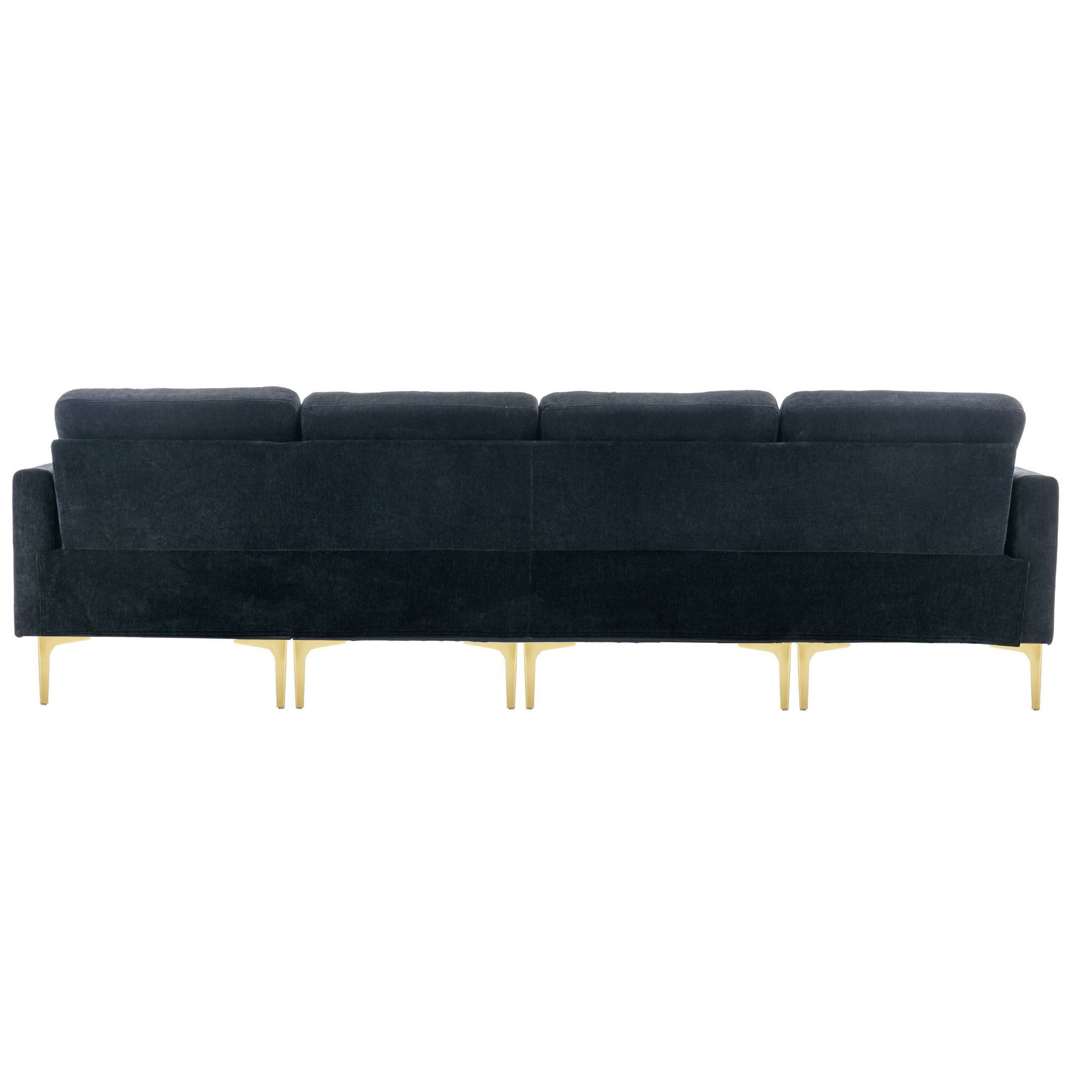 Modern L - Shape Convertible Sectional Sofa With Movable Ottoman - Best Buy Furniture