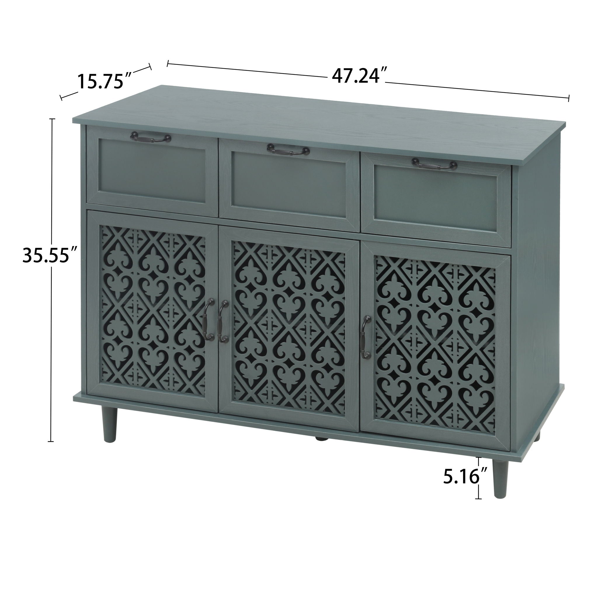 3 Door 3 Drawer Elegant Cabinet - Best Buy Furniture