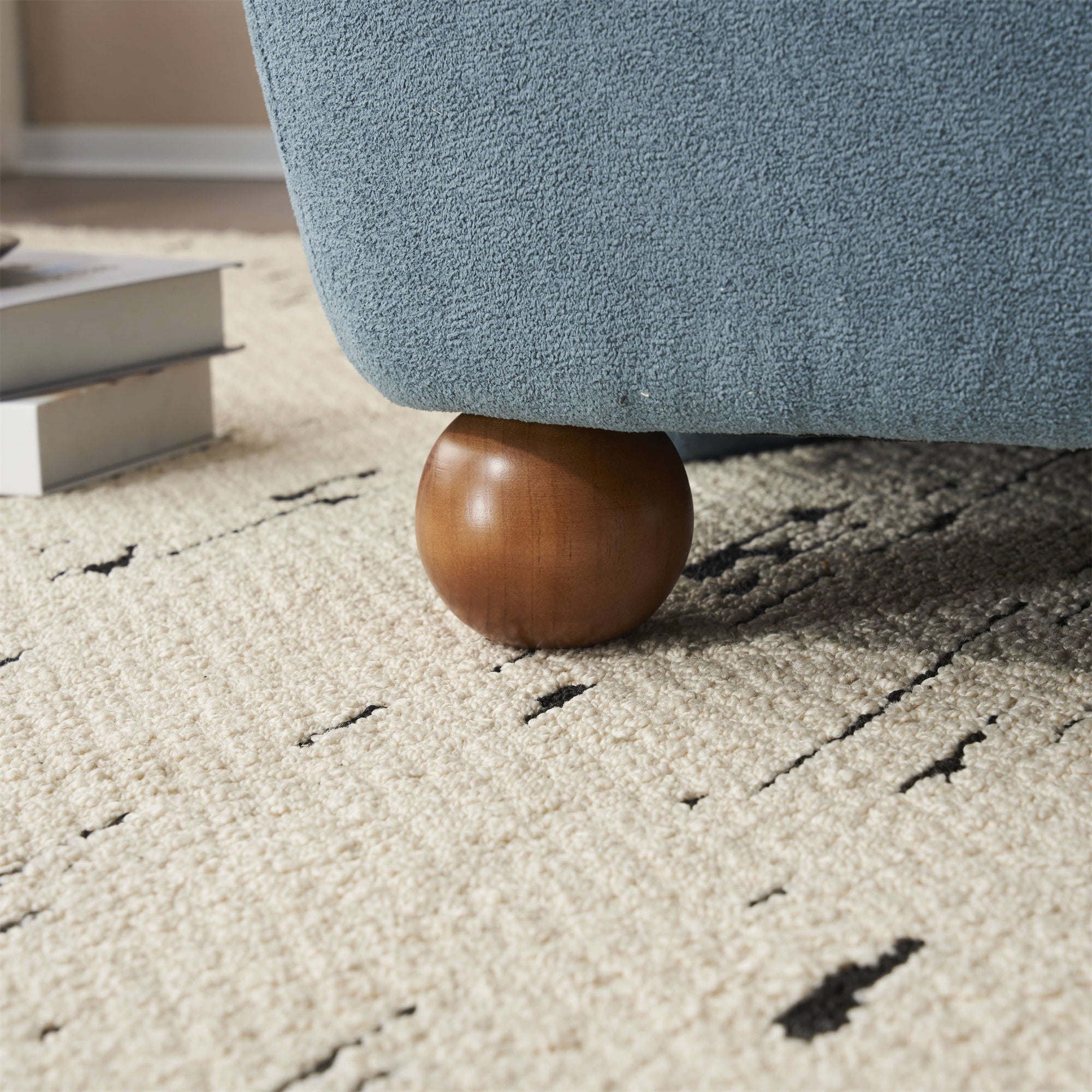 Modern Low Back Accent Upholstered Armless Living Room Chairs, Round Feet - Best Buy Furniture