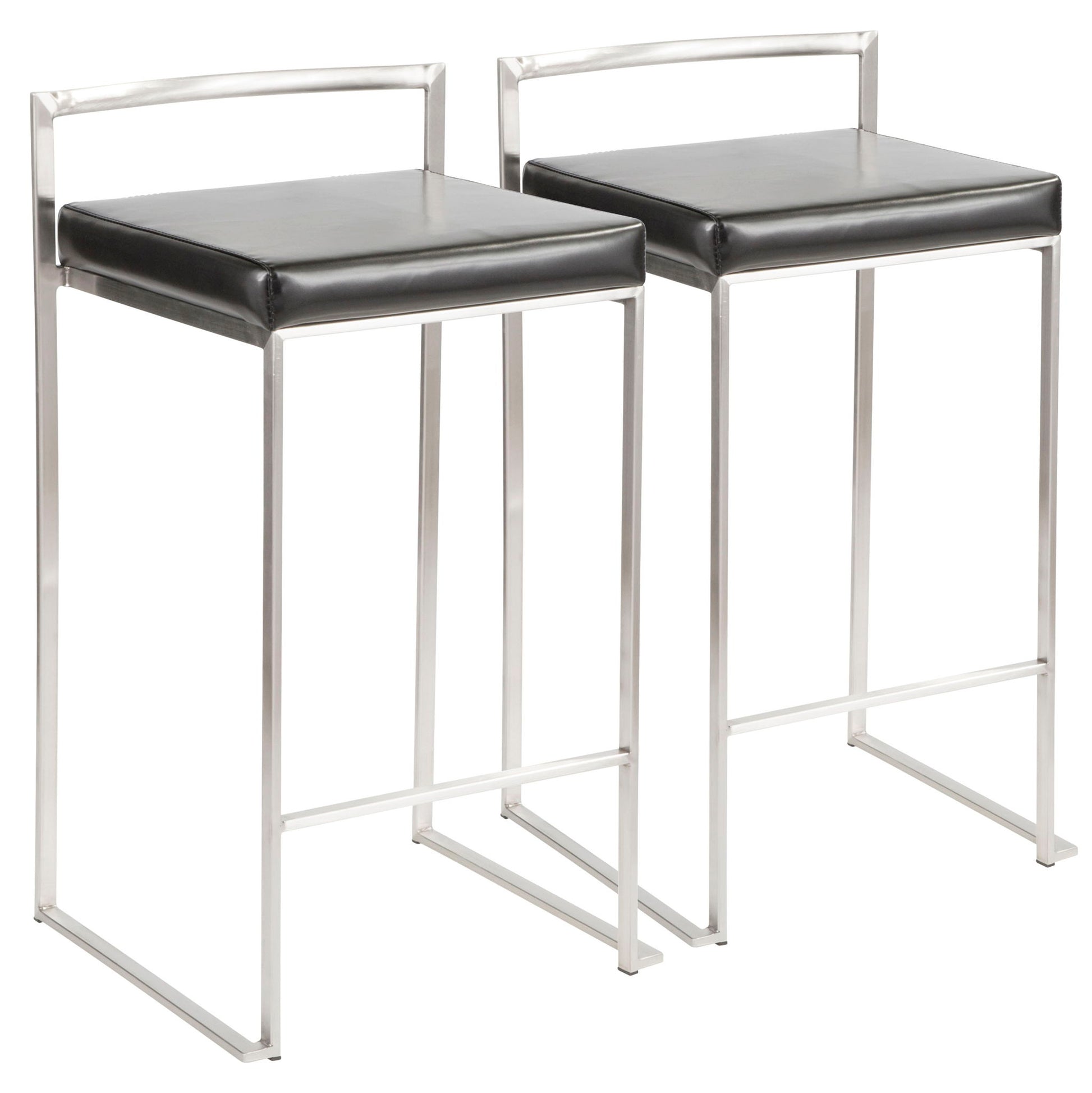 Fuji - Contemporary, Stackable Elegant Counter Stool (Set of 2) - Best Buy Furniture